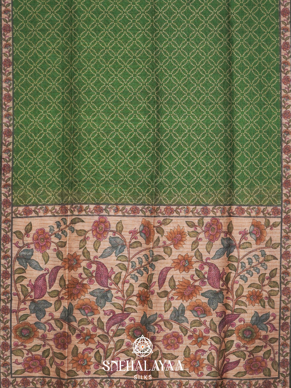 Green  Linen Saree