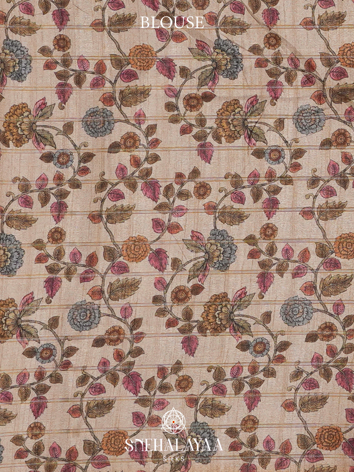 Brunt Orange  Tussar Saree
