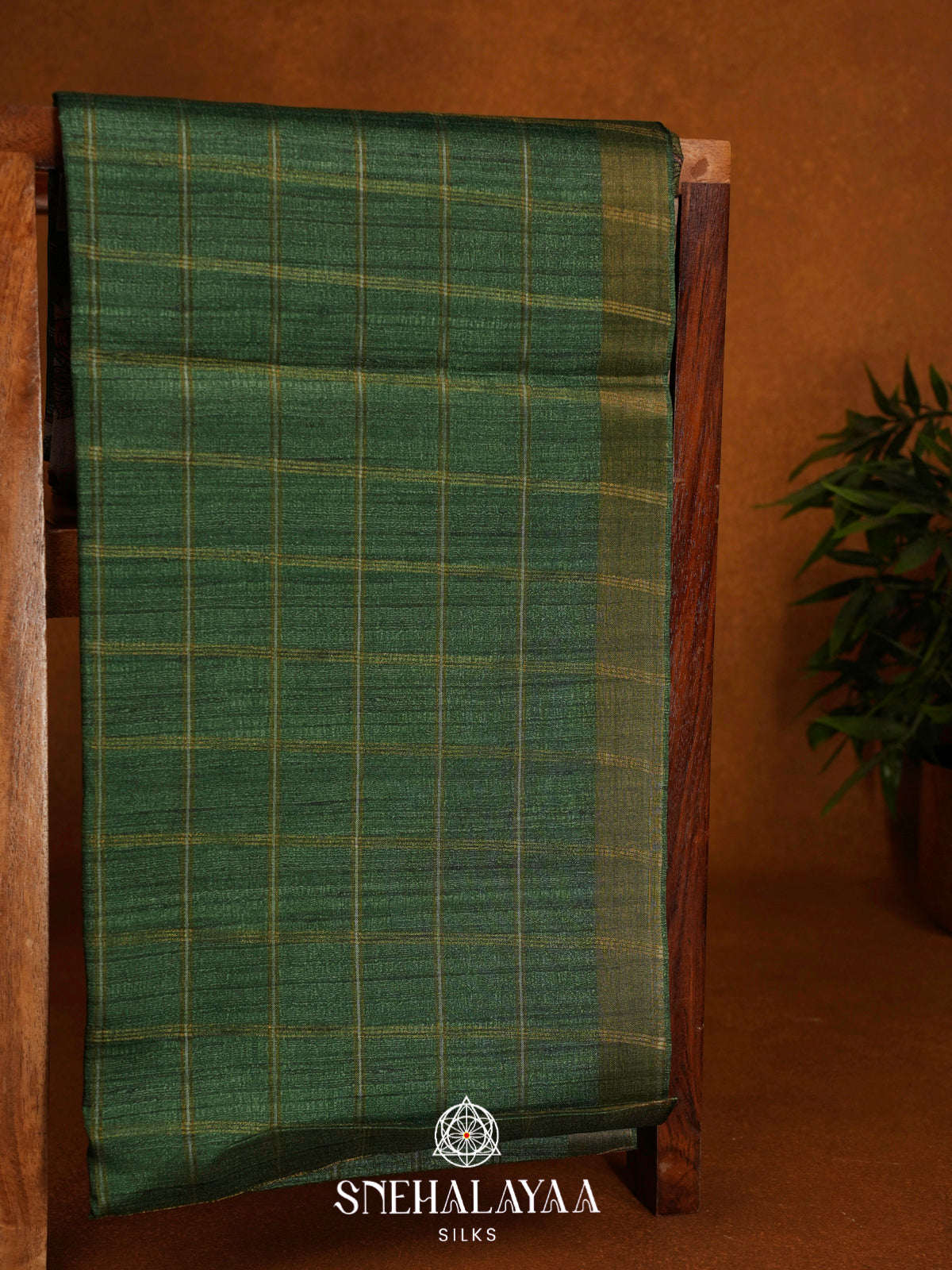 Forest Green  Tussar Saree