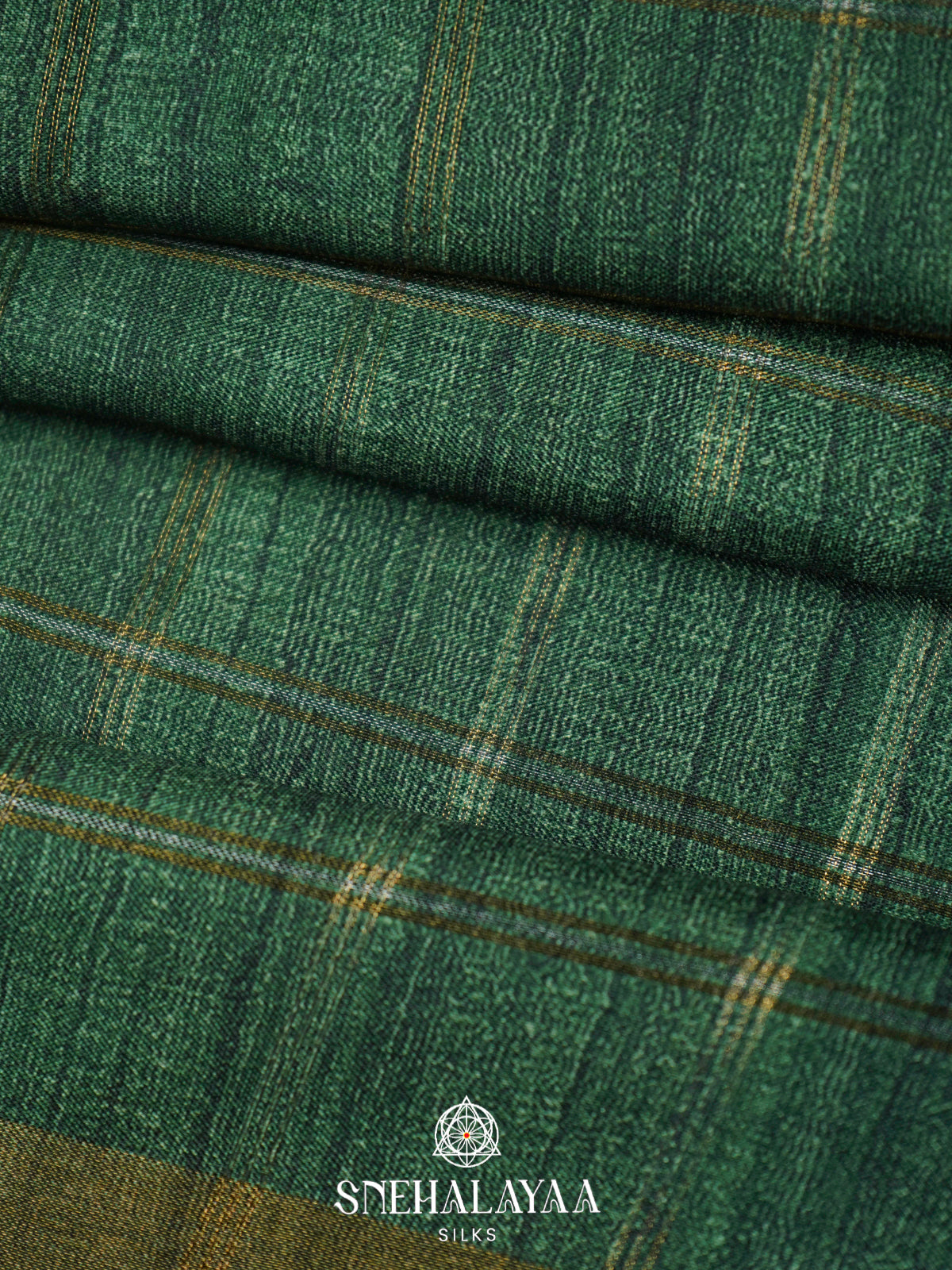 Forest Green  Tussar Saree