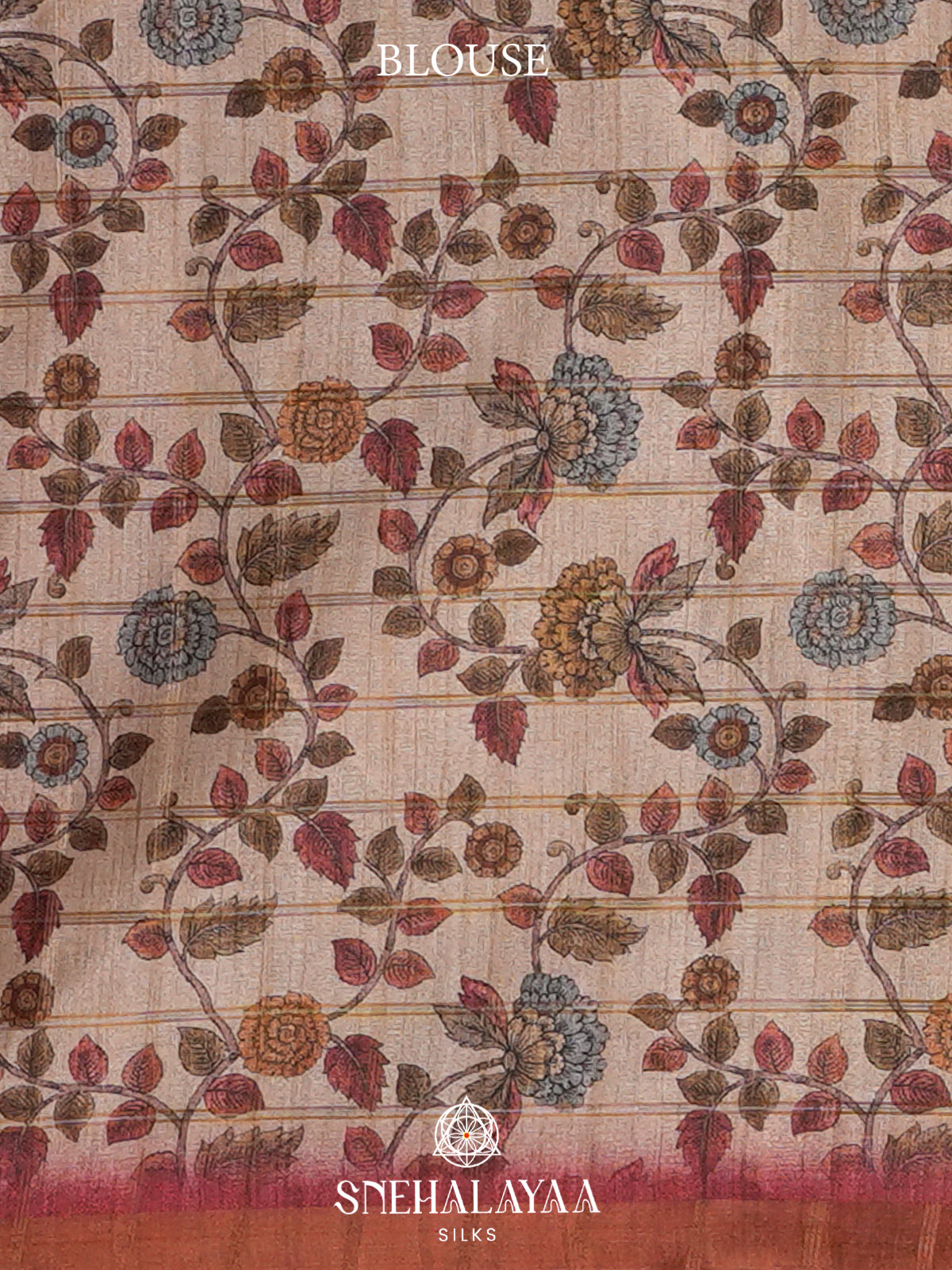 Maroon  Tussar Saree