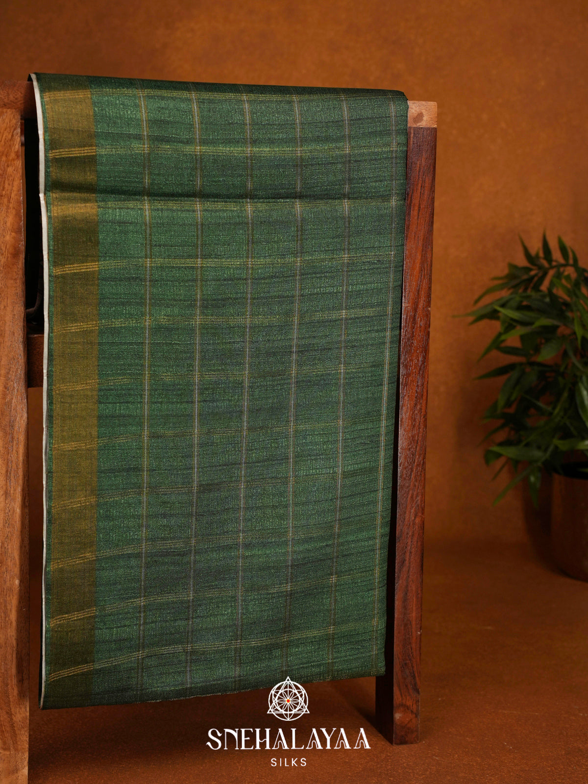 Forest Green  Tussar Saree