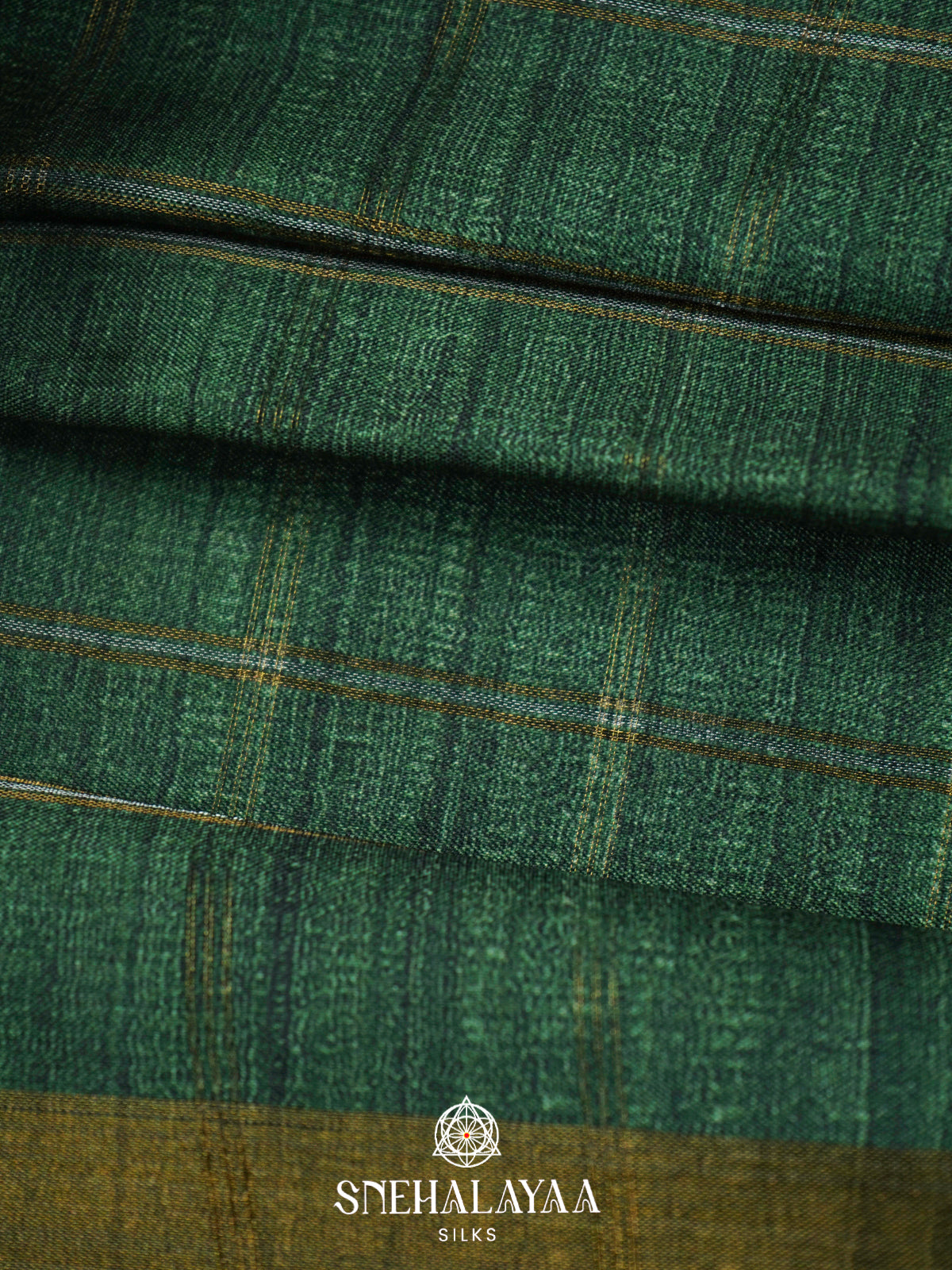 Forest Green  Tussar Saree