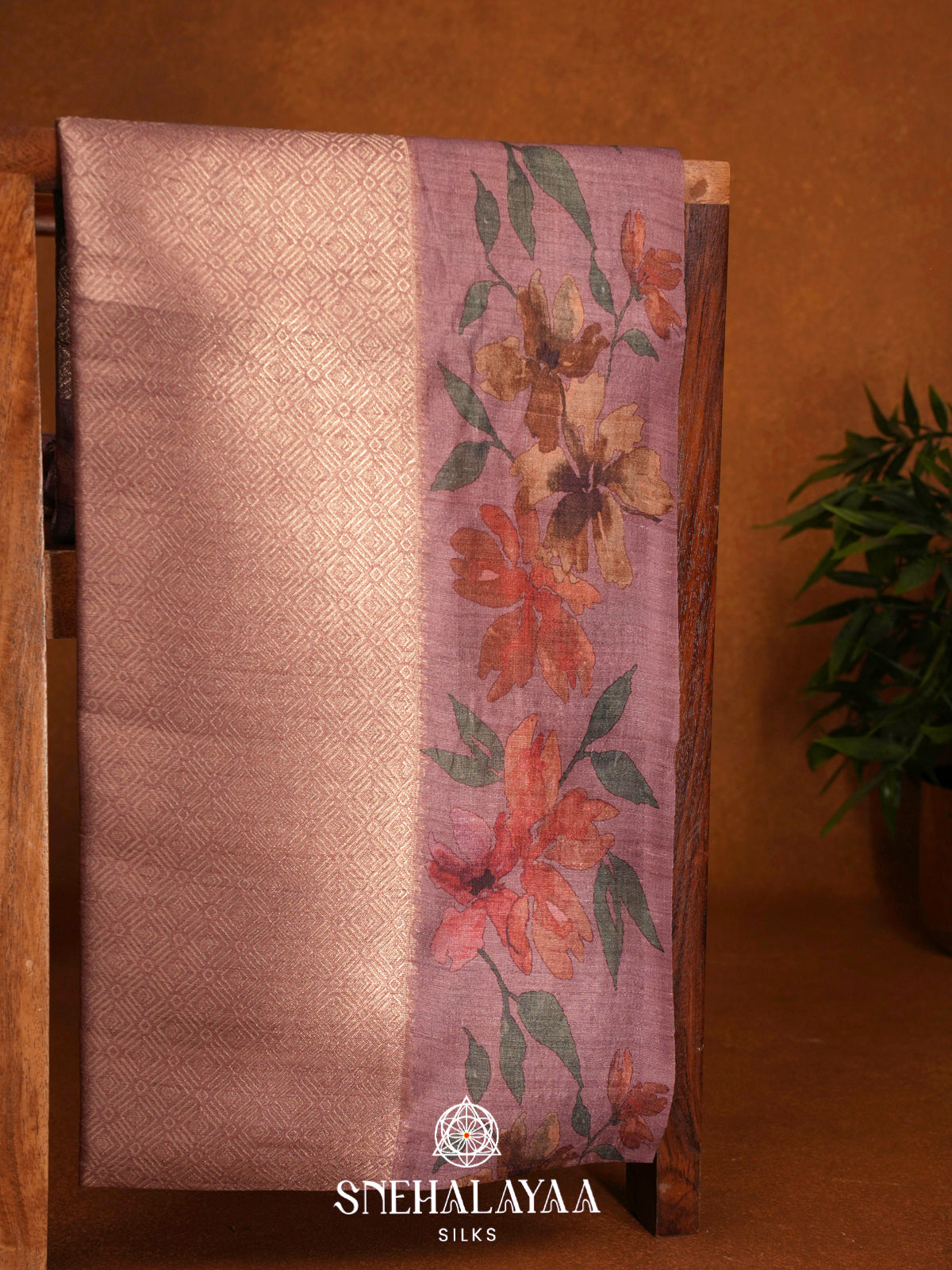 Baby Pink  Tussar Saree