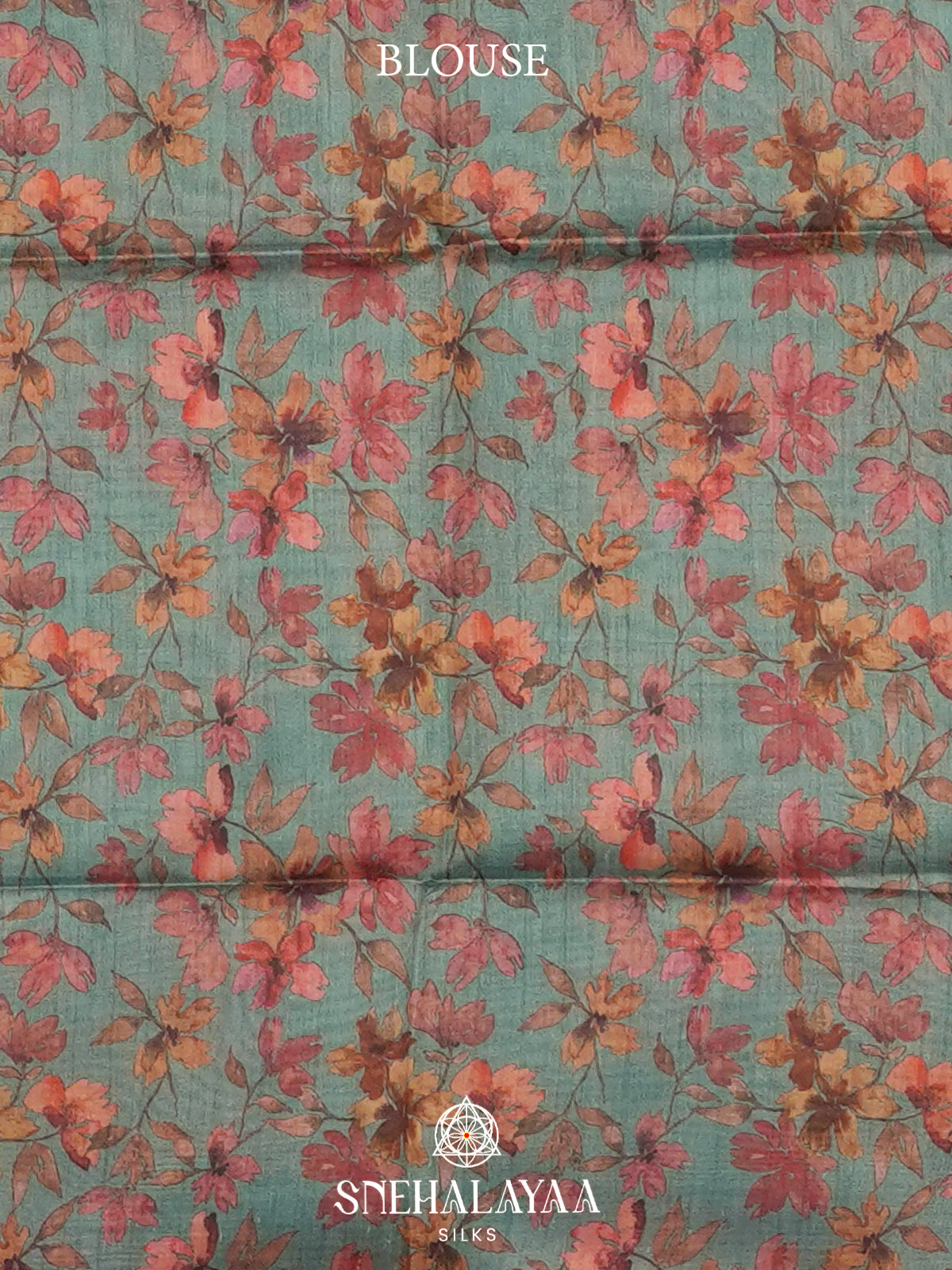 Teal Blue  Tussar Saree