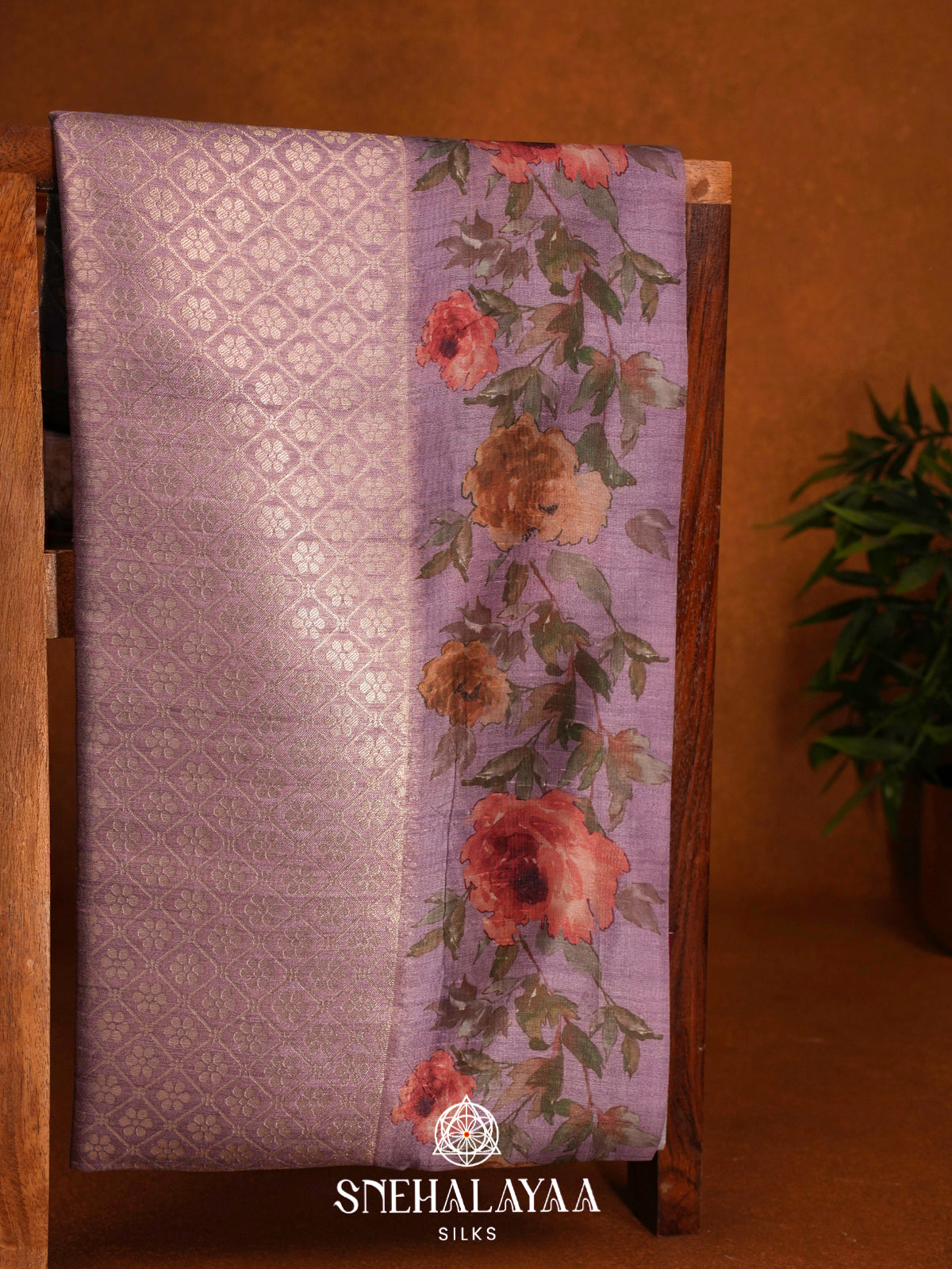 Lavender  Tussar Saree