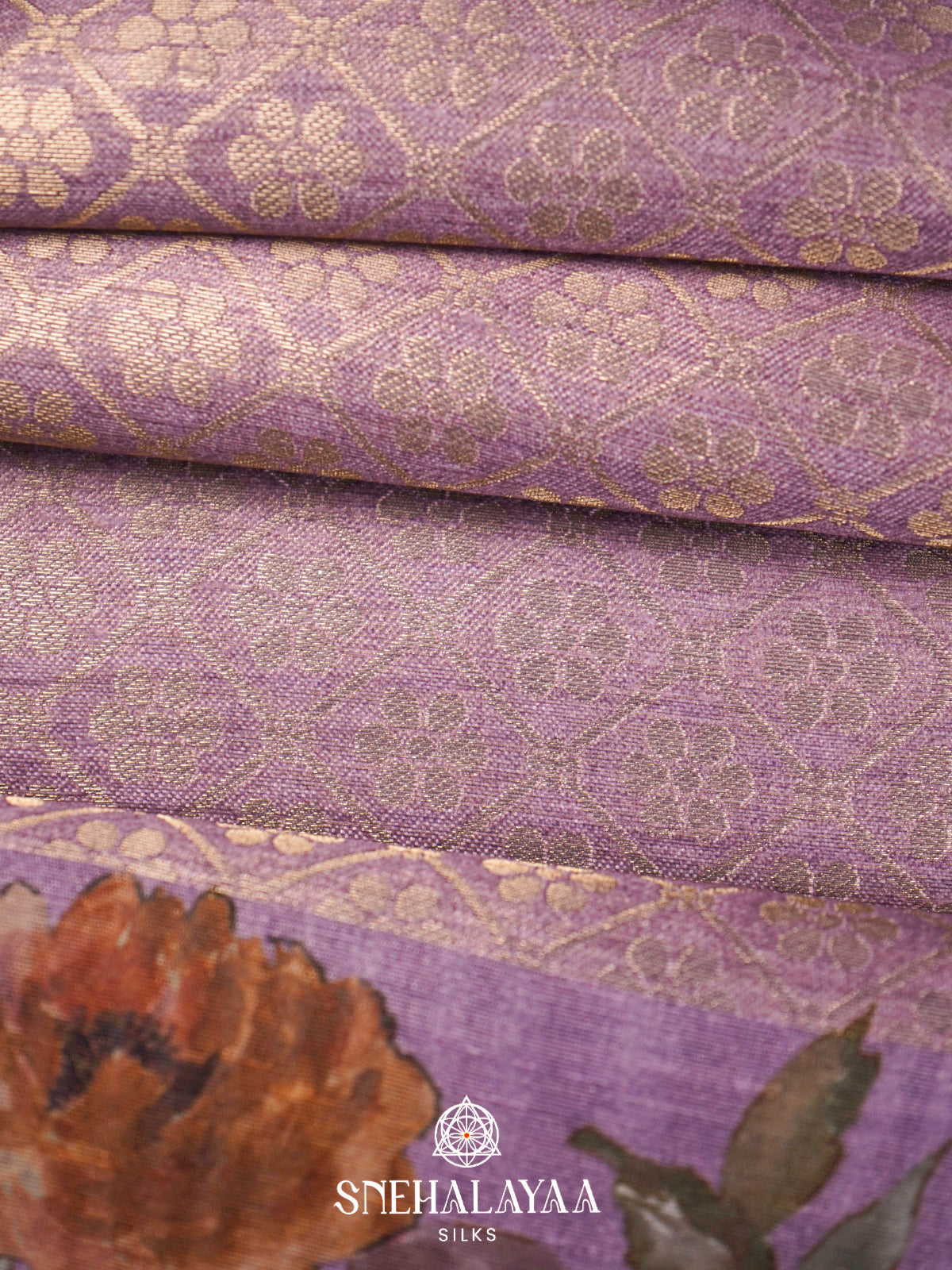 Lavender  Tussar Saree