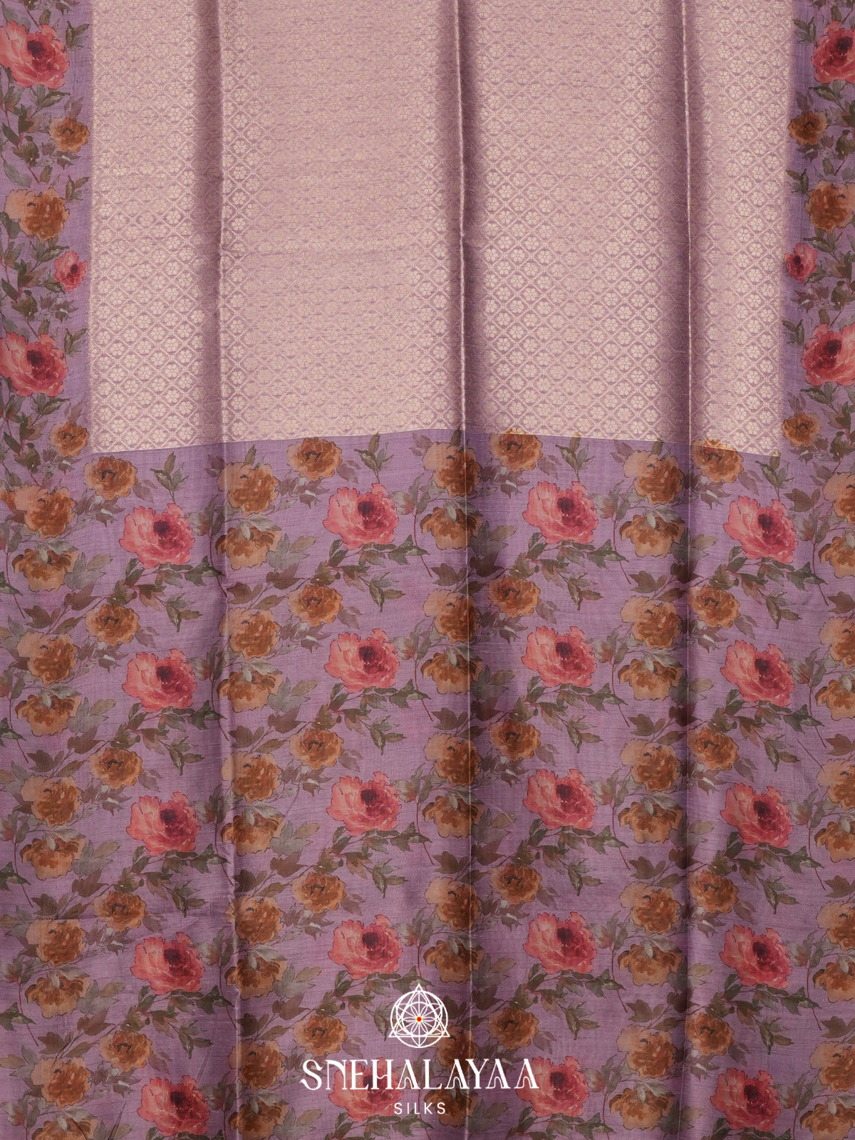 Lavender  Tussar Saree
