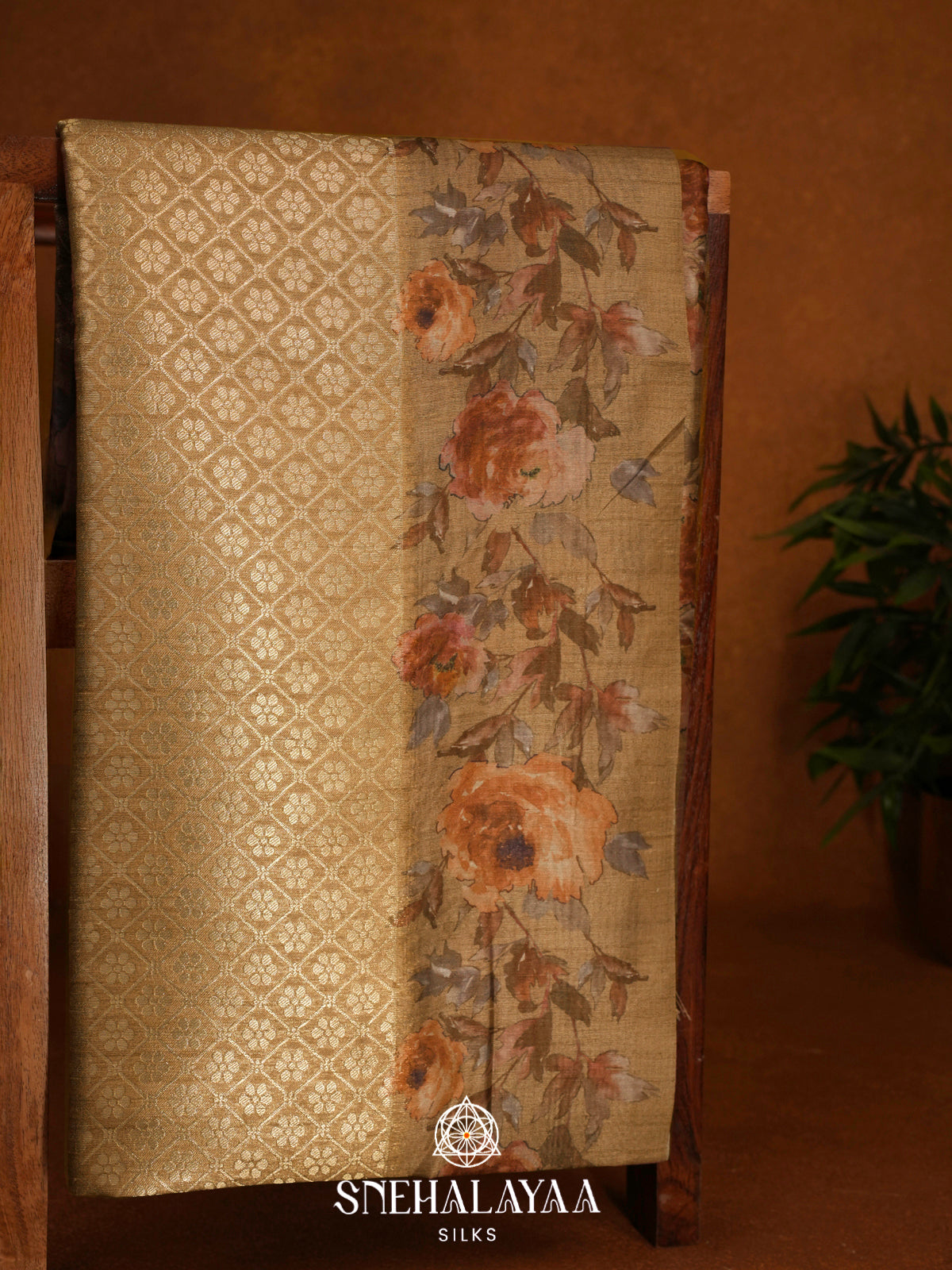 Antique Gold  Tussar Saree