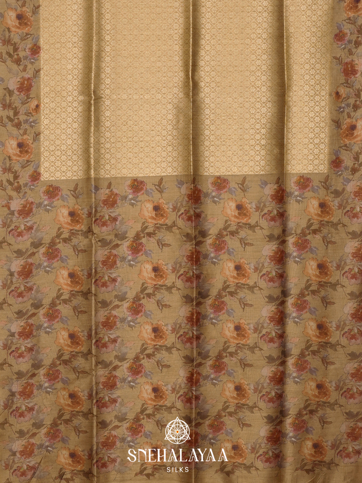 Antique Gold  Tussar Saree