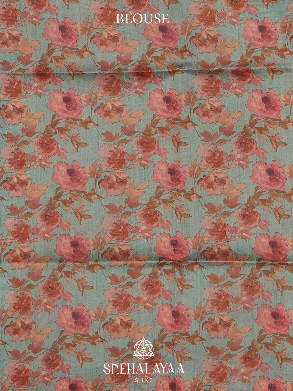 Teal Blue  Tussar Saree