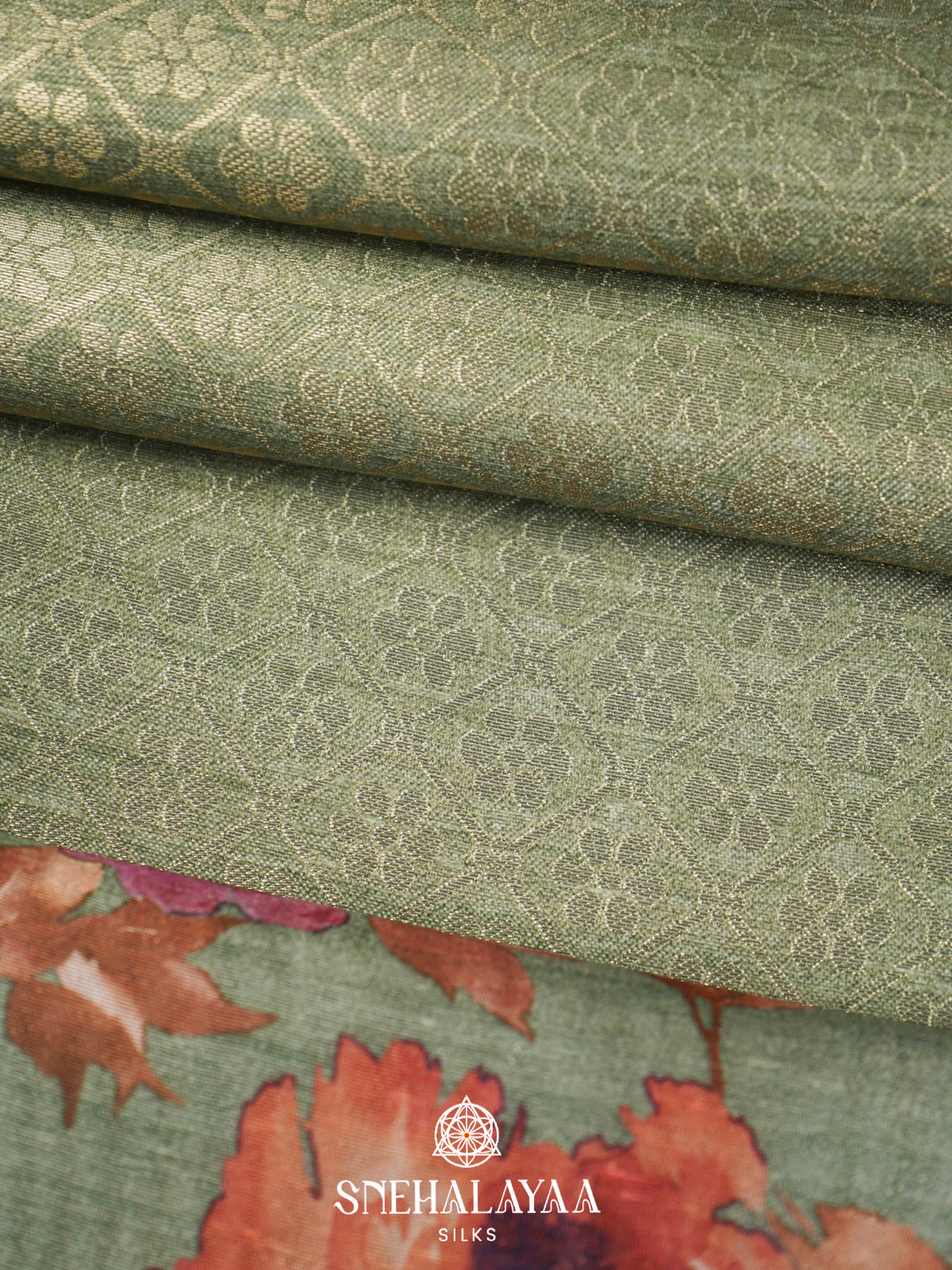 Pale Green  Tussar Saree