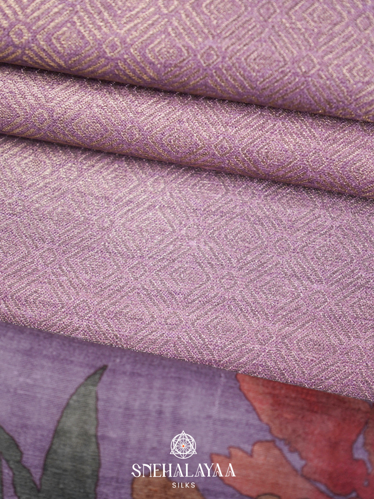 Lilac  Tussar Saree