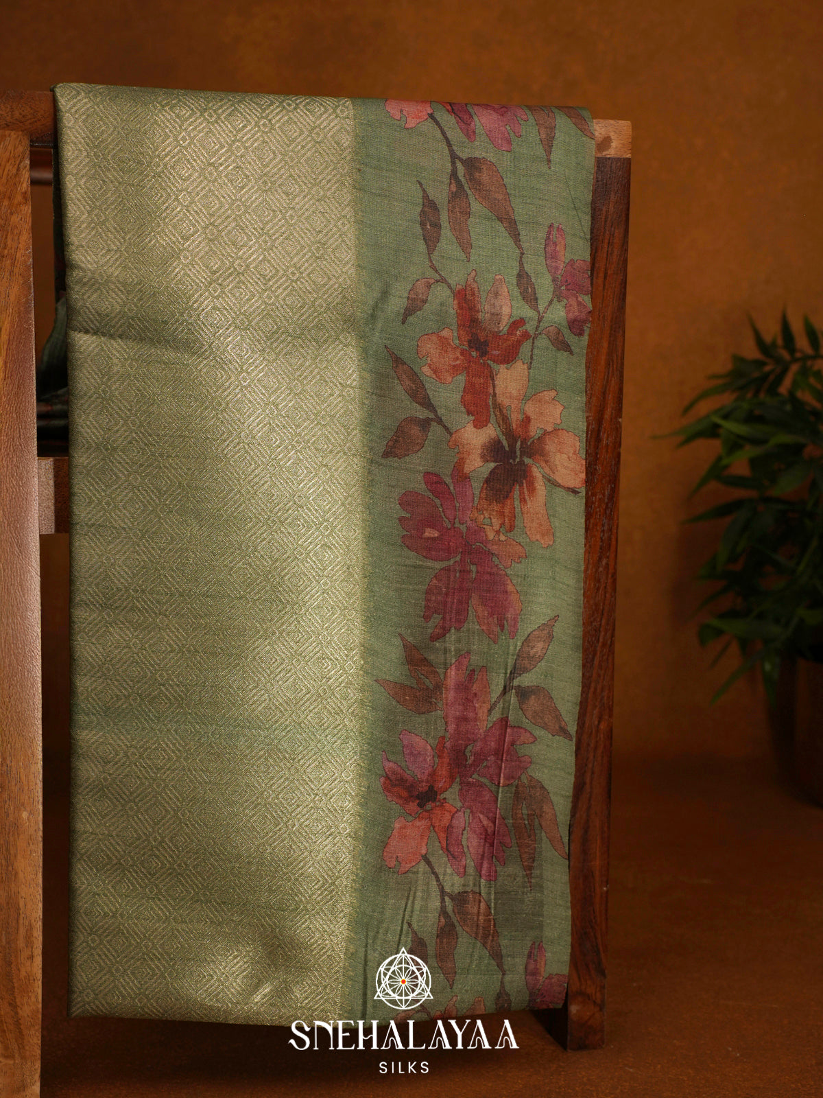 Pale Green  Tussar Saree