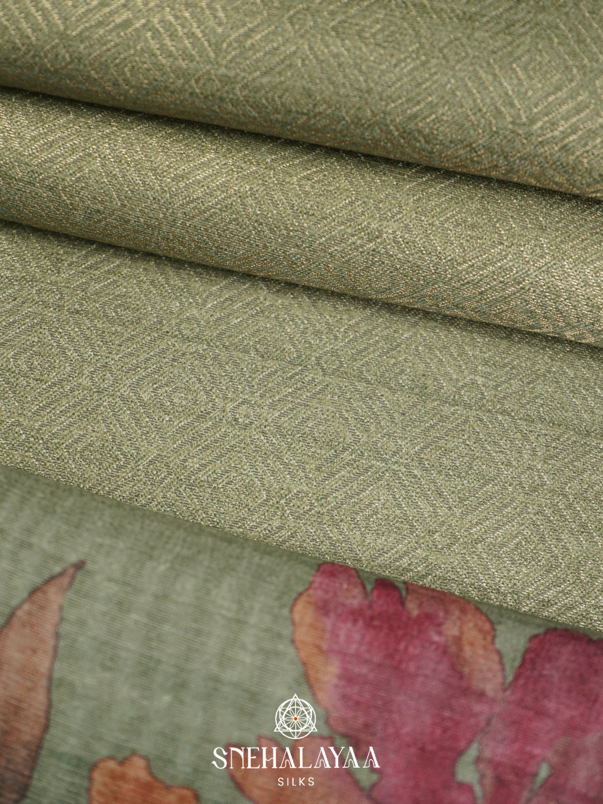 Pale Green  Tussar Saree