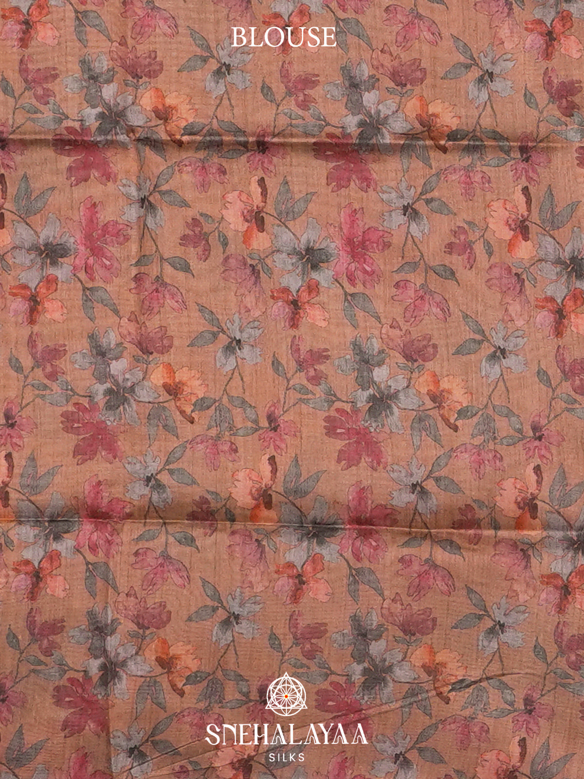 Peach  Tussar Saree