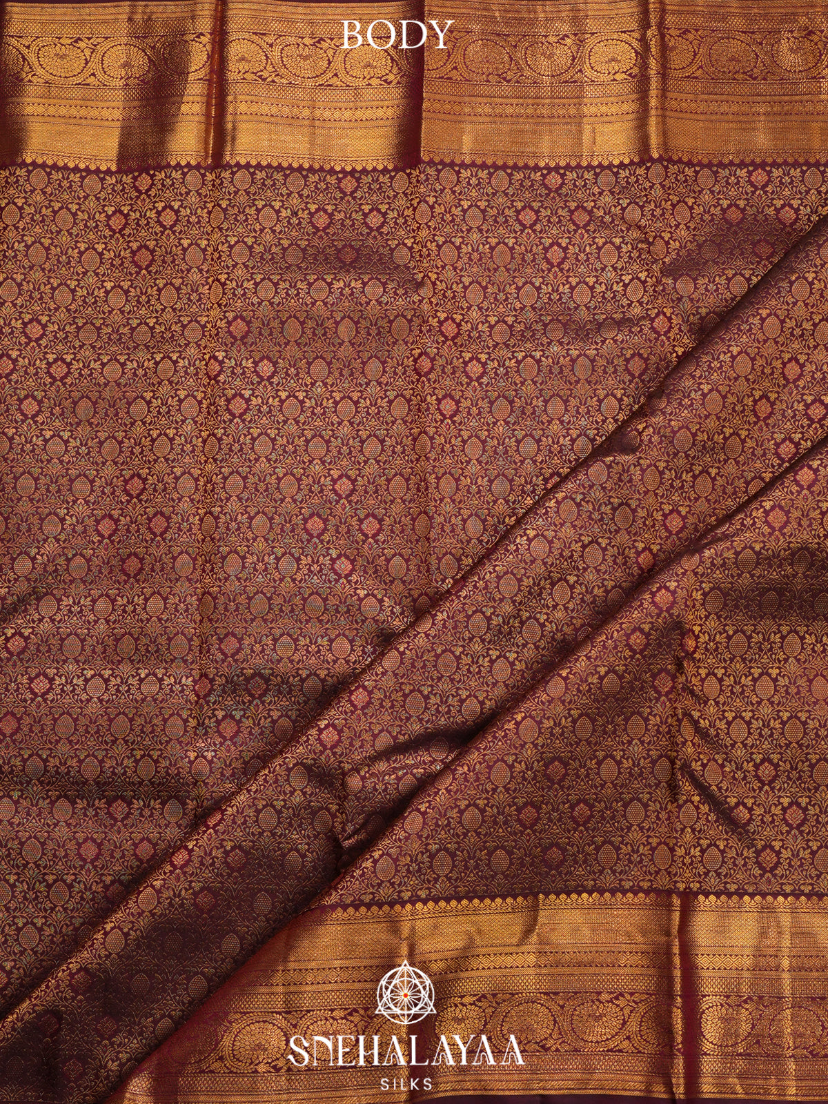 Coffee Brown Kanjivaram Silk Saree
