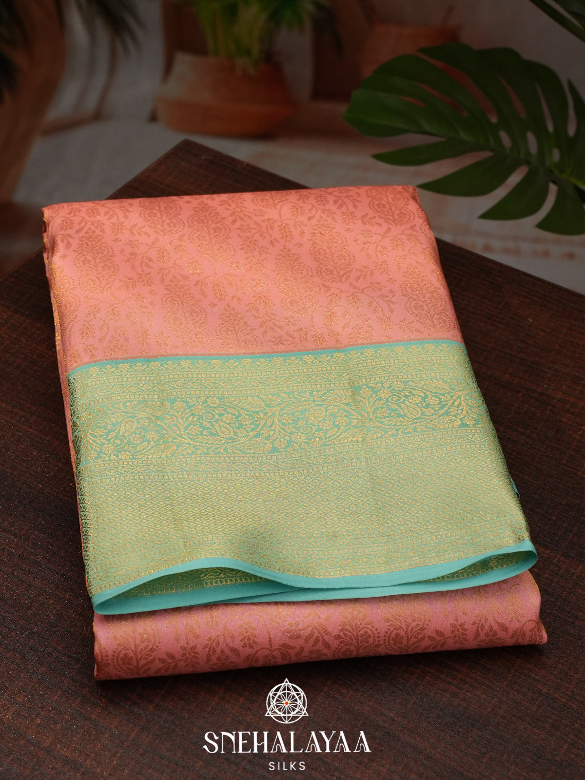 Pale Pink Kanjivaram Silk Saree