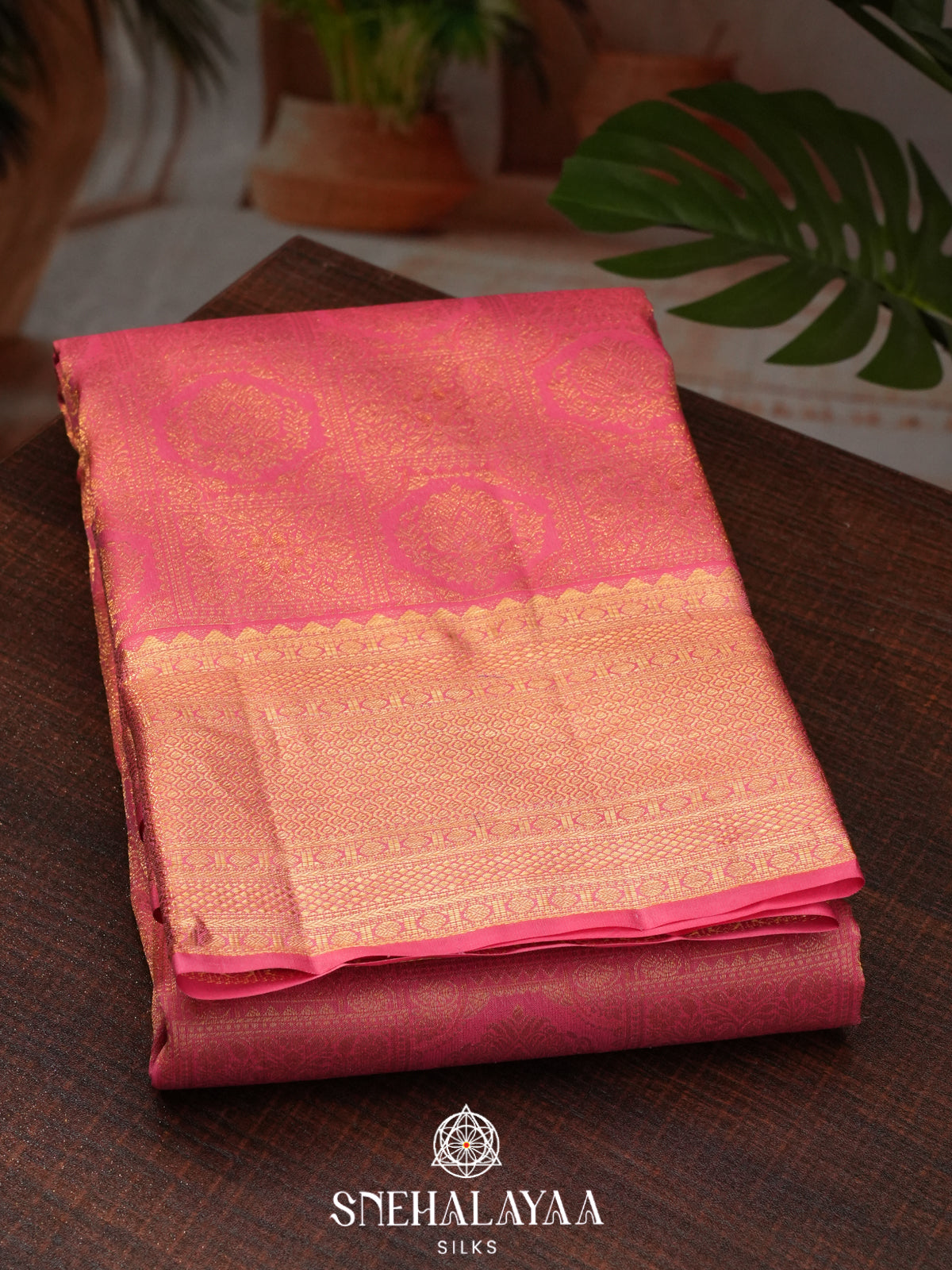Pink Kanjivaram Silk Saree