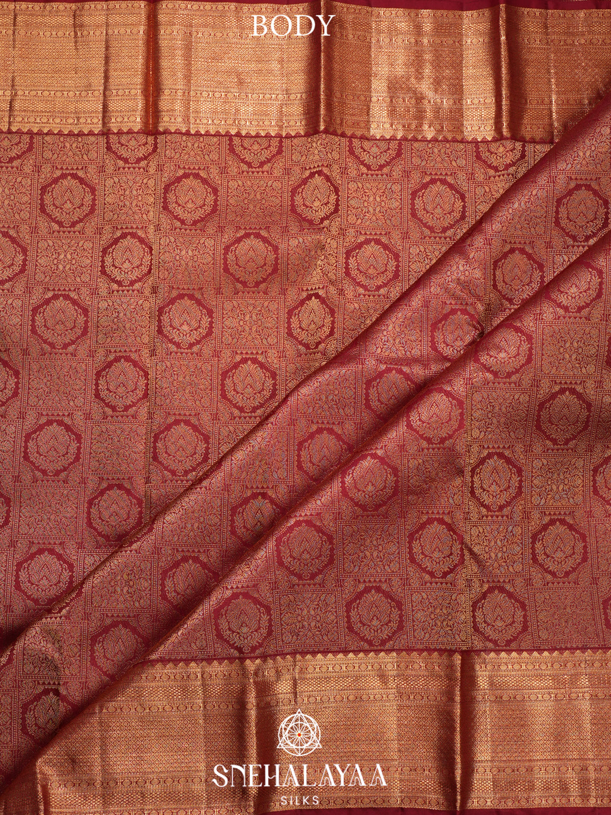 Maroon Kanjivaram Silk Saree