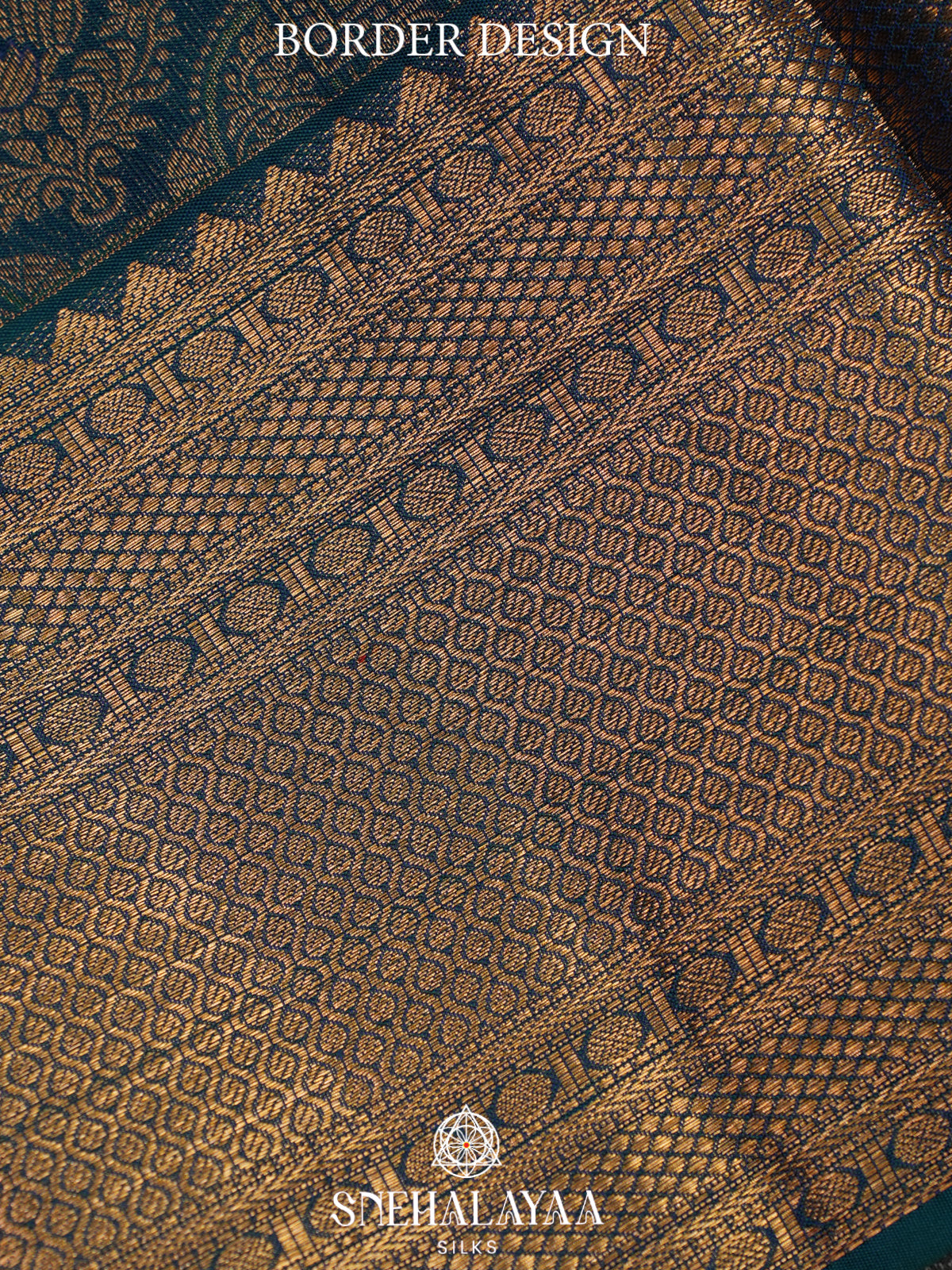 Peacock Blue Kanjivaram Silk Saree
