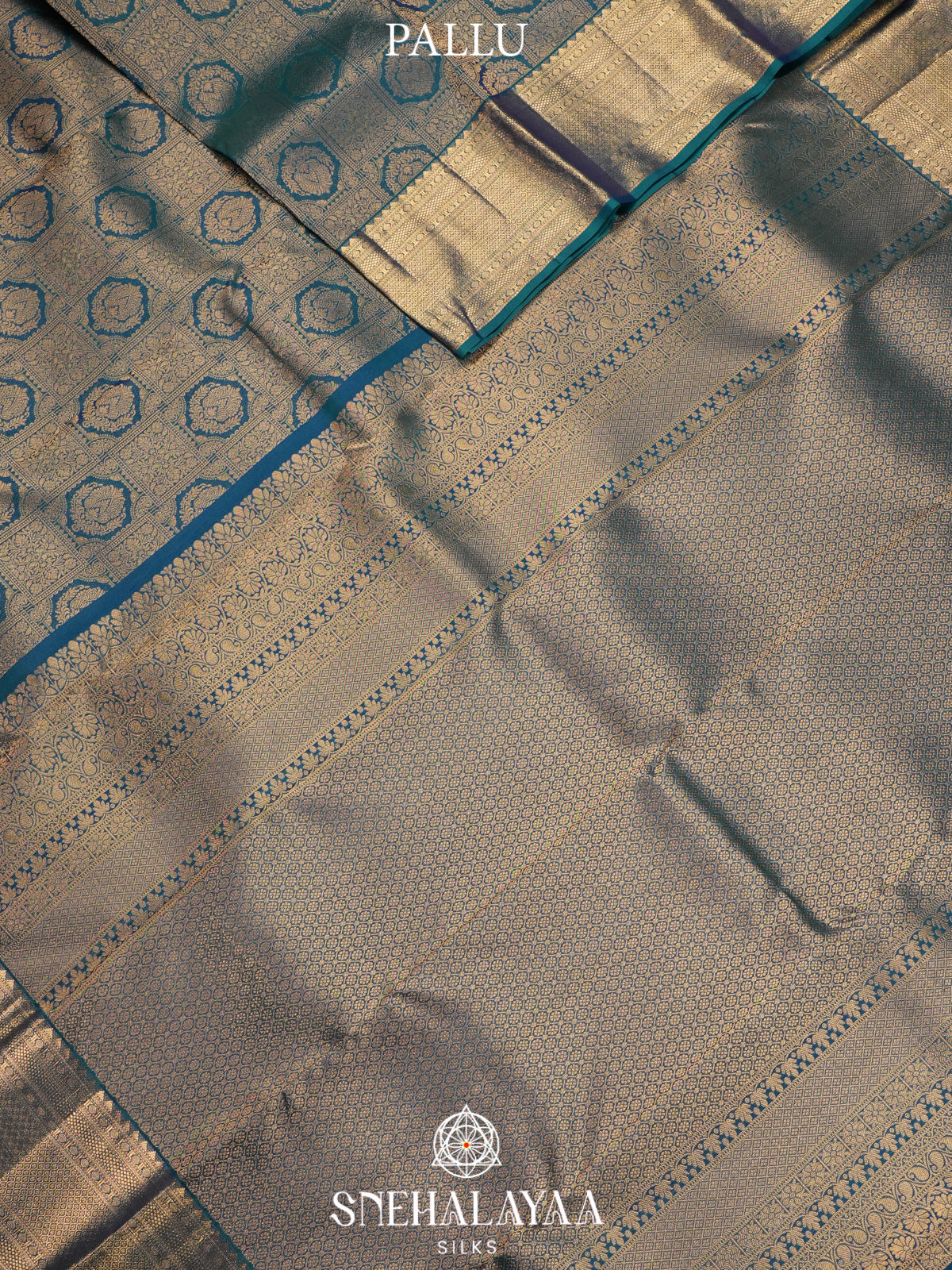 Peacock Blue Kanjivaram Silk Saree