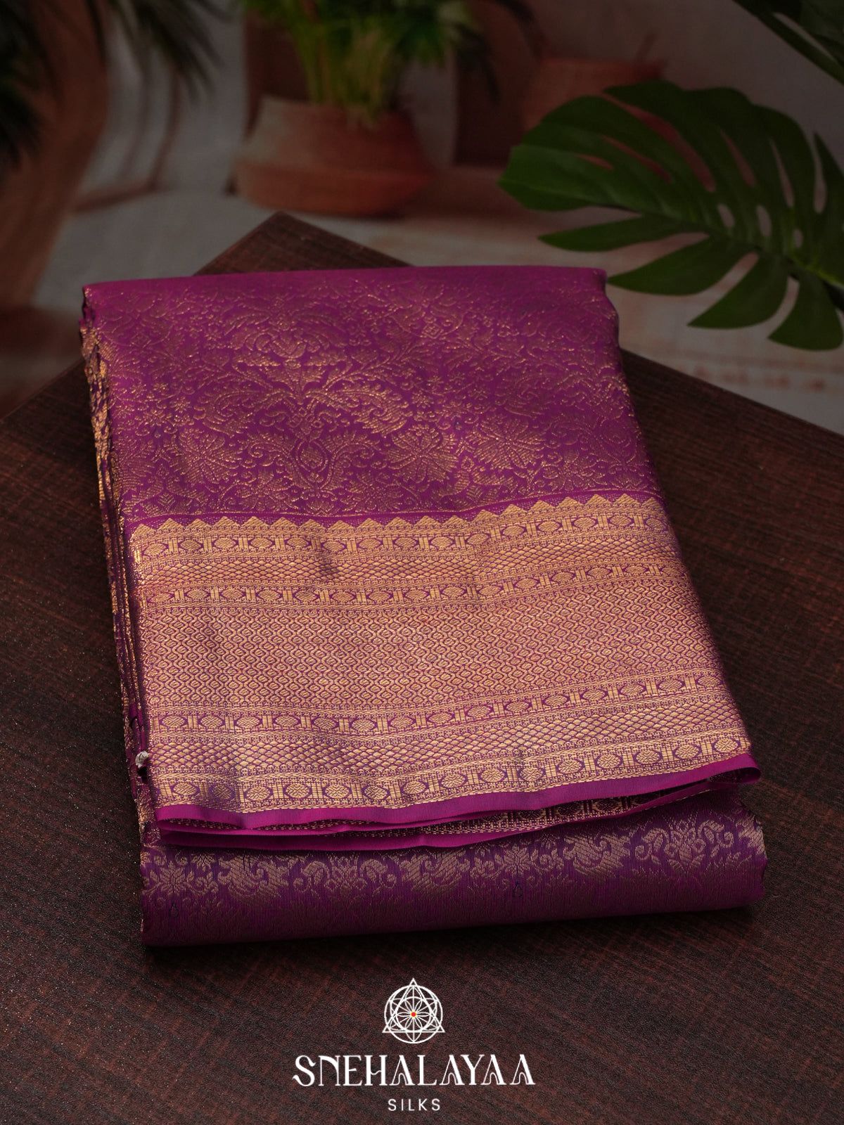 Magenta Kanjivaram Silk Saree