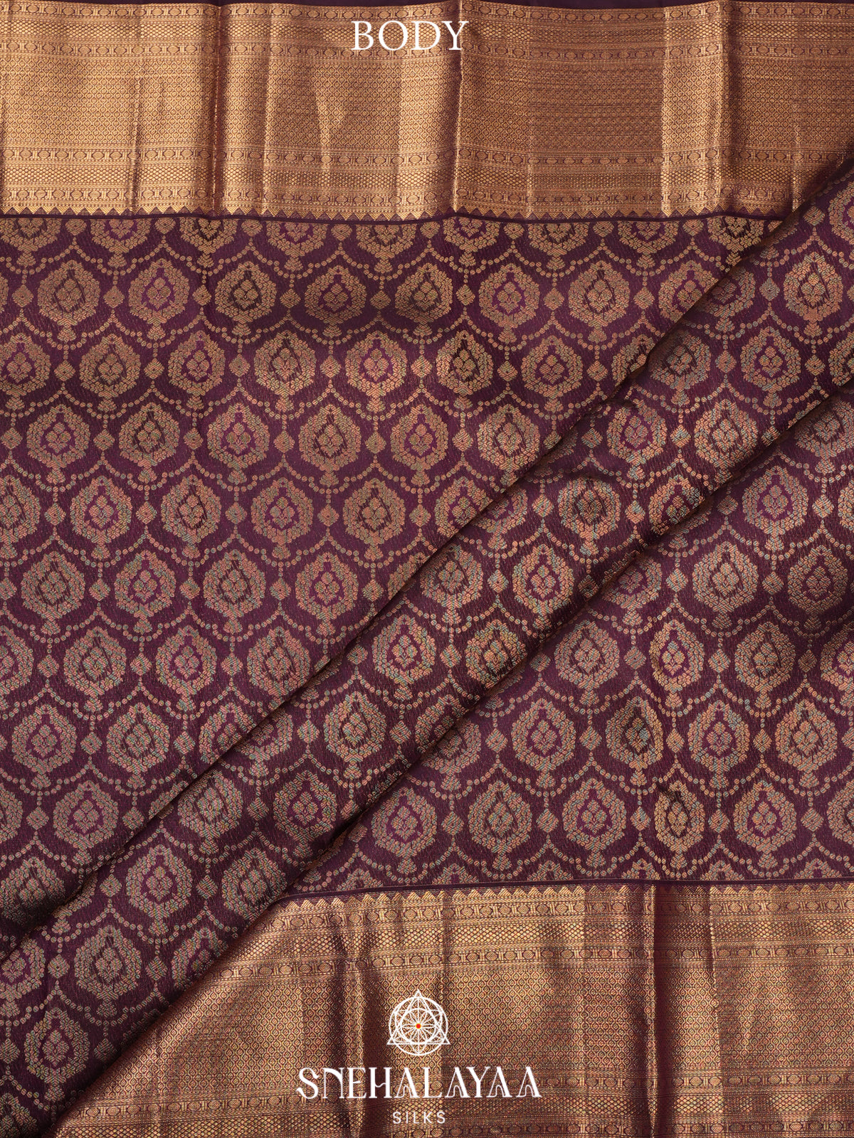 Wine Kanjivaram Silk Saree