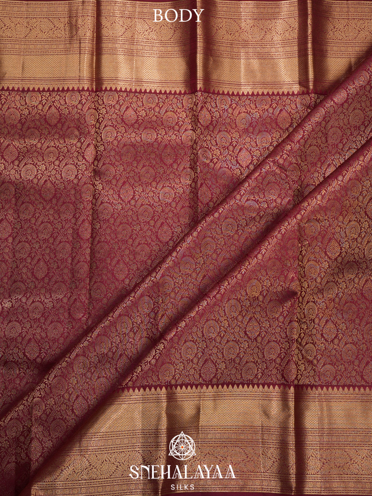Maroon Kanjivaram Silk Saree