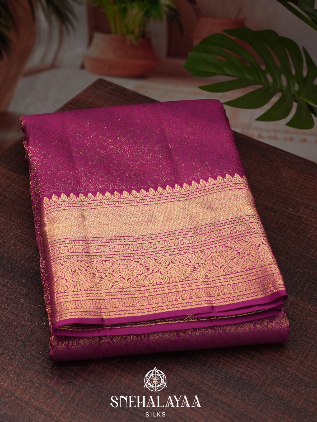 Magenta Pink Kanjivaram Silk Saree