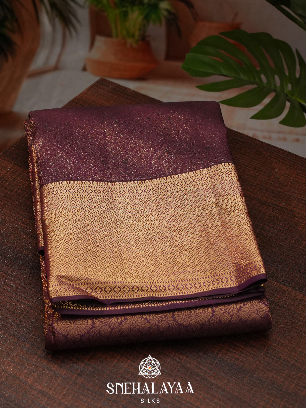 Purple Kanjivaram Silk Saree
