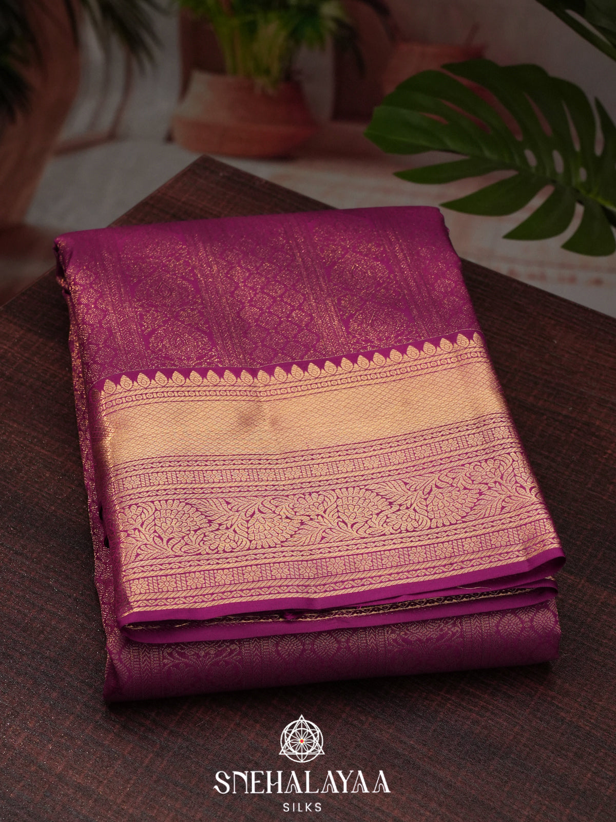 Magenta Kanjivaram Silk Saree