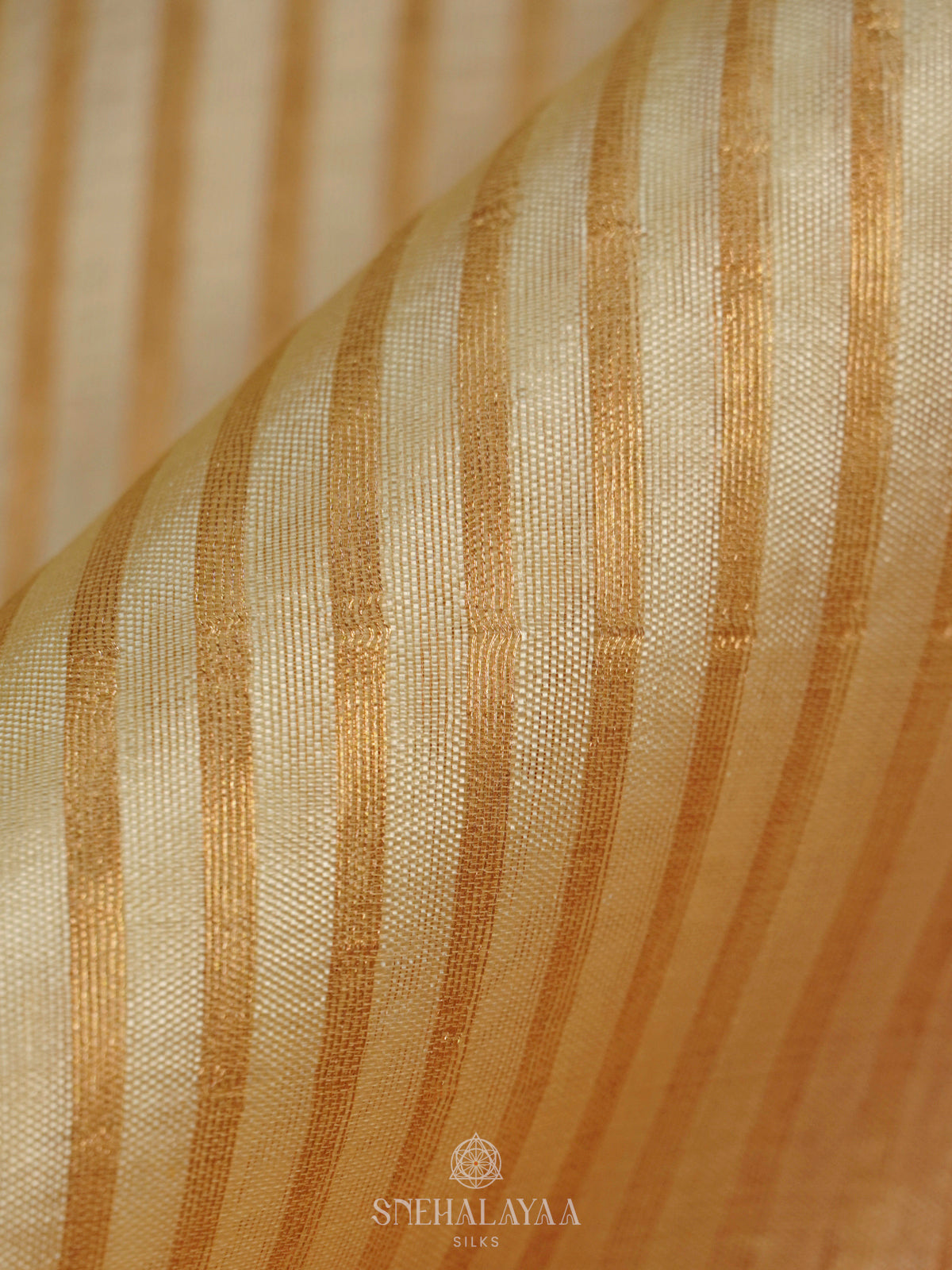 Cream Organza Saree