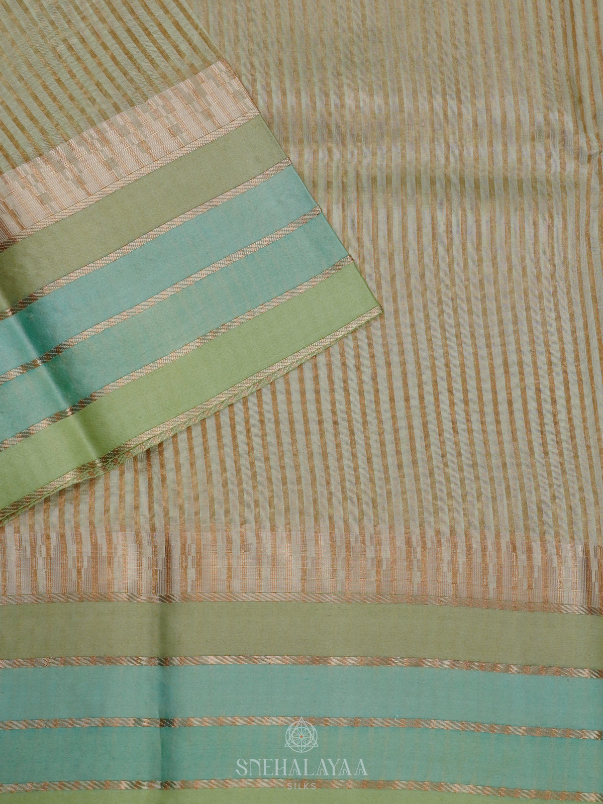Pale Green Organza Saree