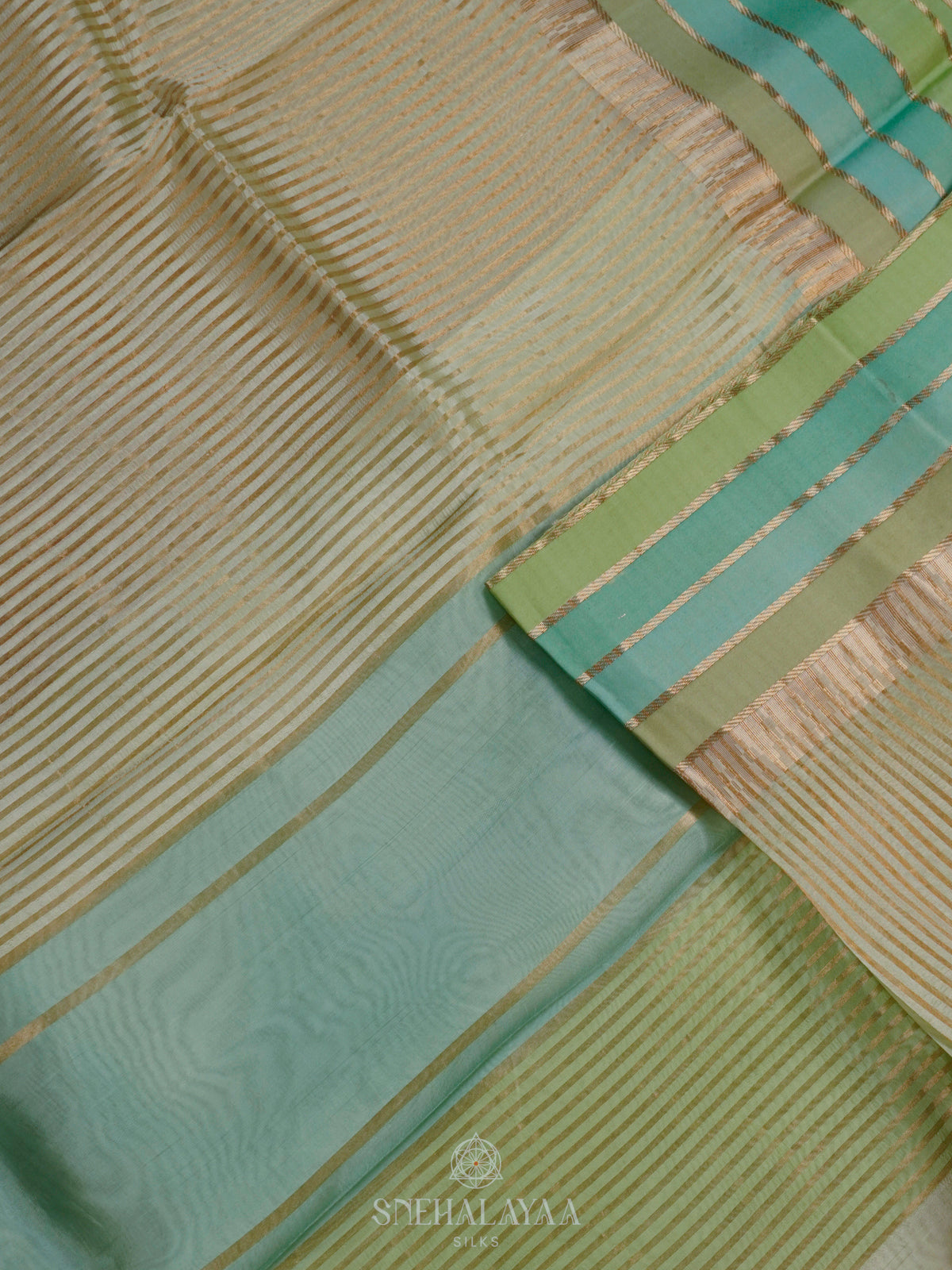 Pale Green Organza Saree