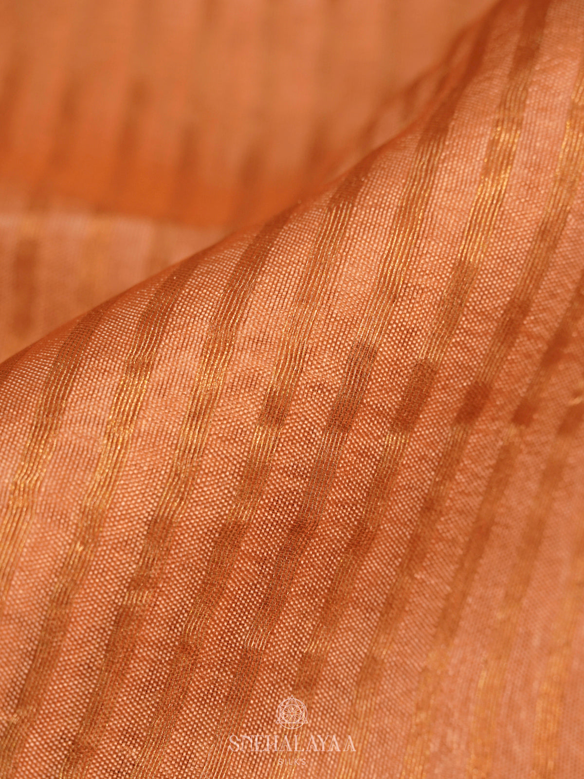 Peach Organza Saree