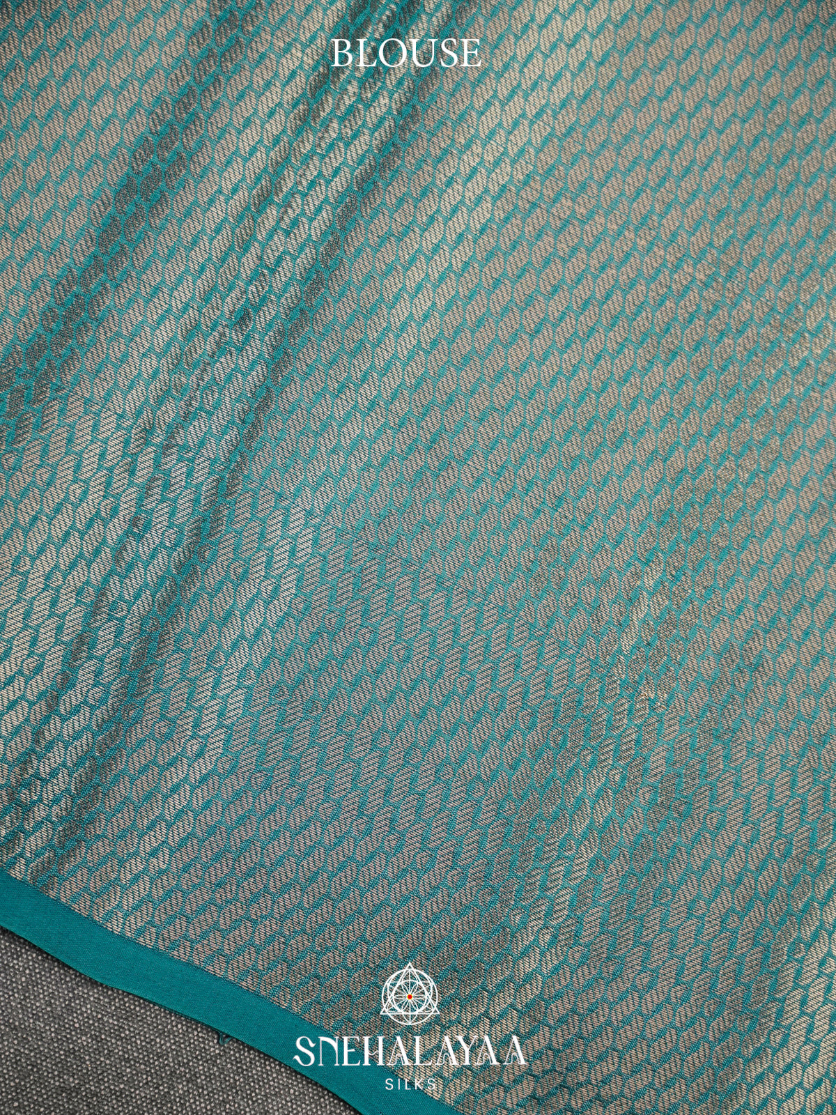 Blue Banaras Raw Silk Saree