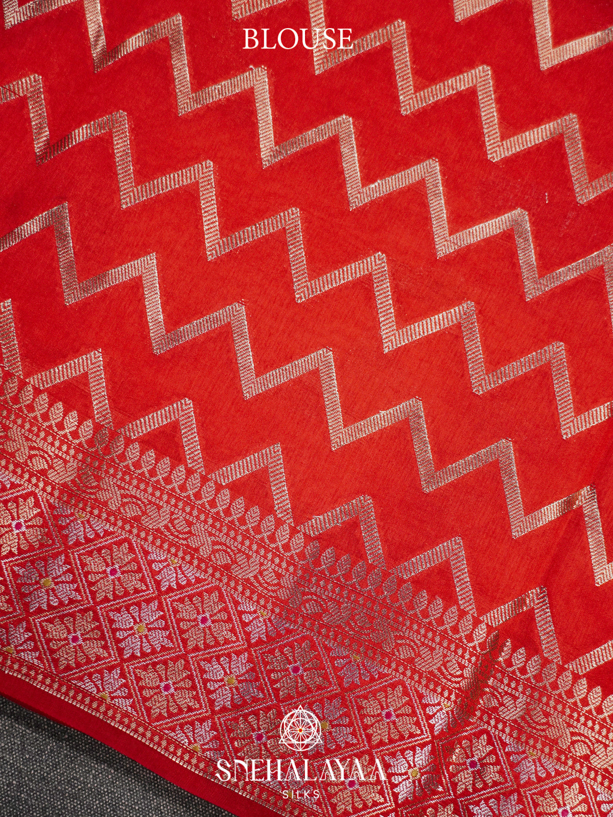 Peach Banaras Raw Silk Saree