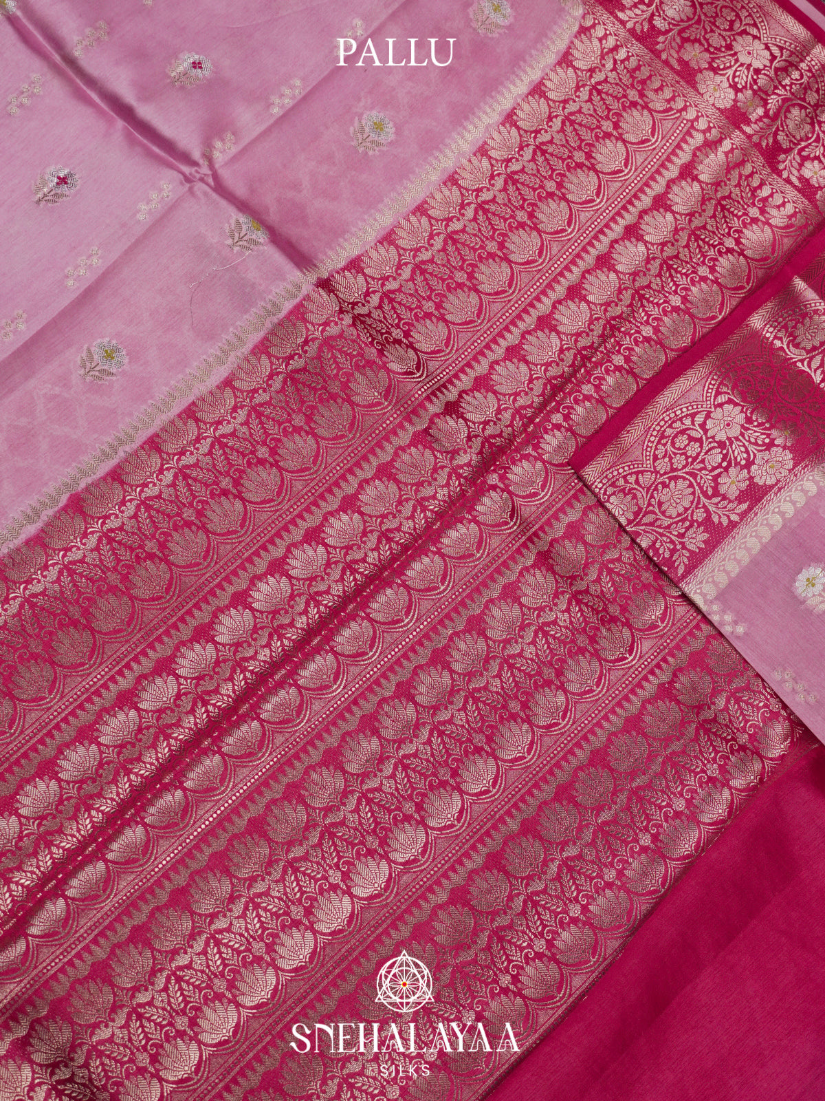 Pink Banaras Raw Silk Saree