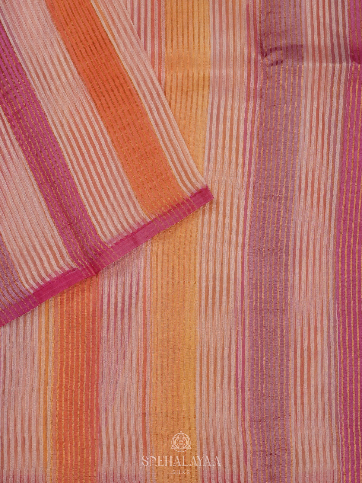 Multicolour Organza Saree
