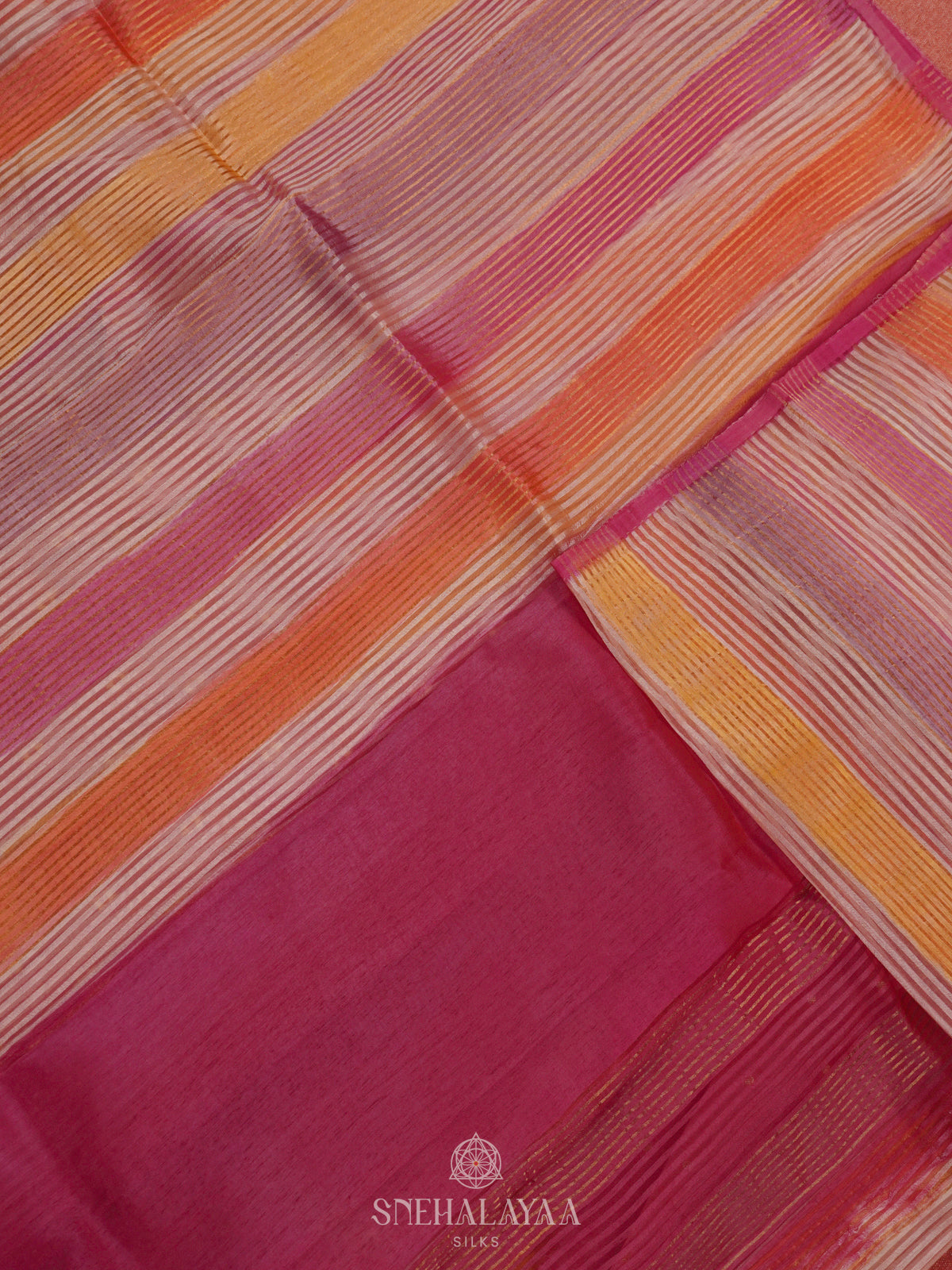 Multicolour Organza Saree