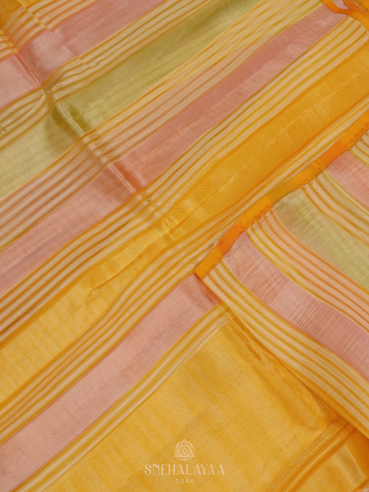 Multicolour Organza Saree