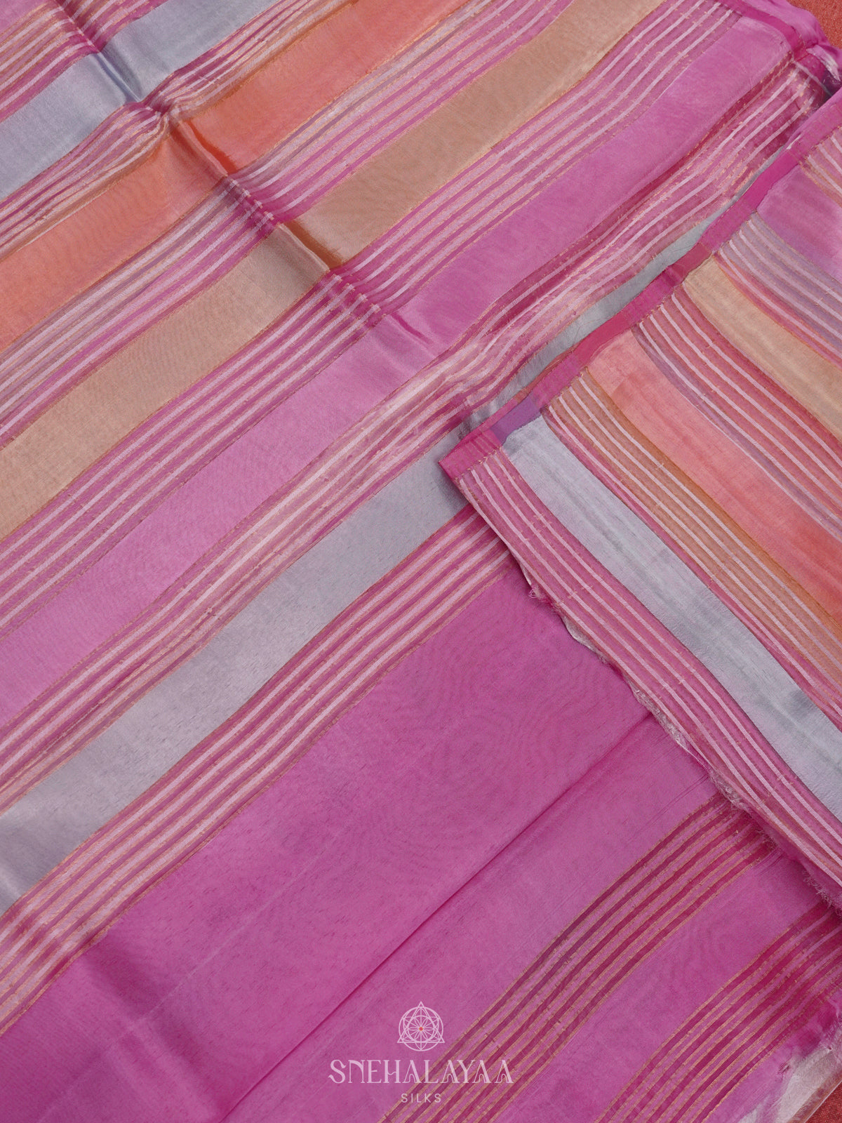 Multicolour Organza Saree
