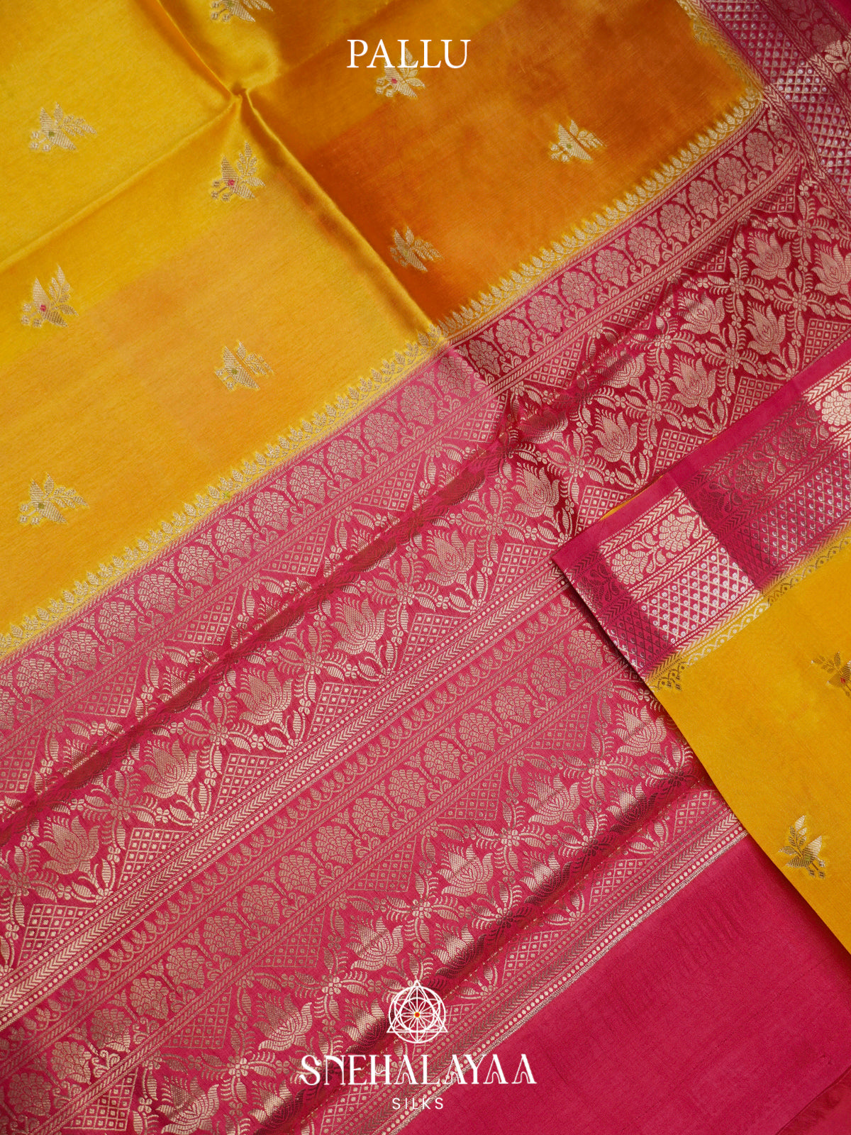 Yellow Banaras Raw Silk Saree