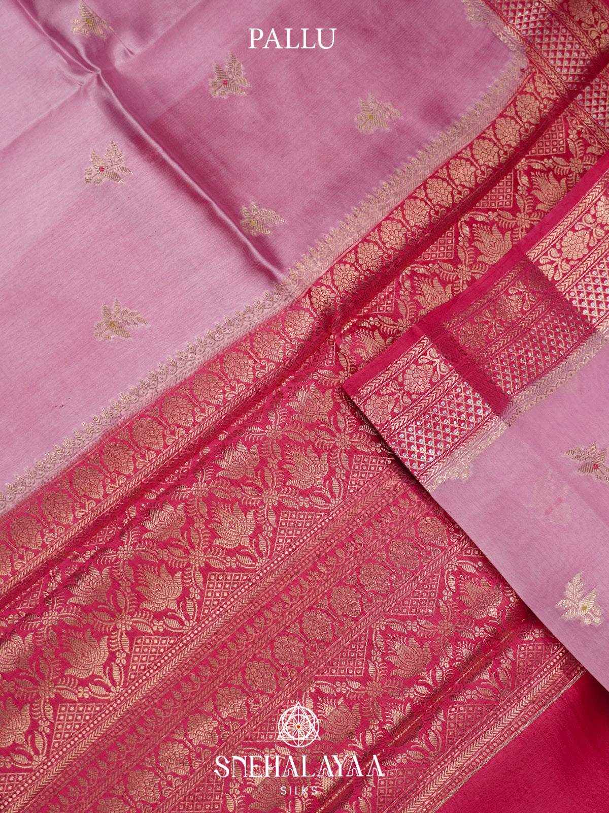 Pink Banaras Raw Silk Saree