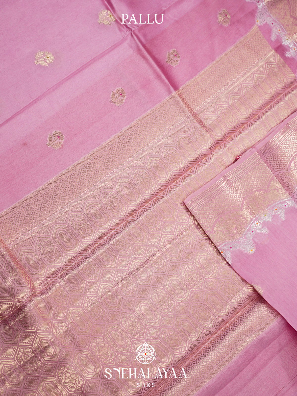 Pink Banaras Raw Silk Saree