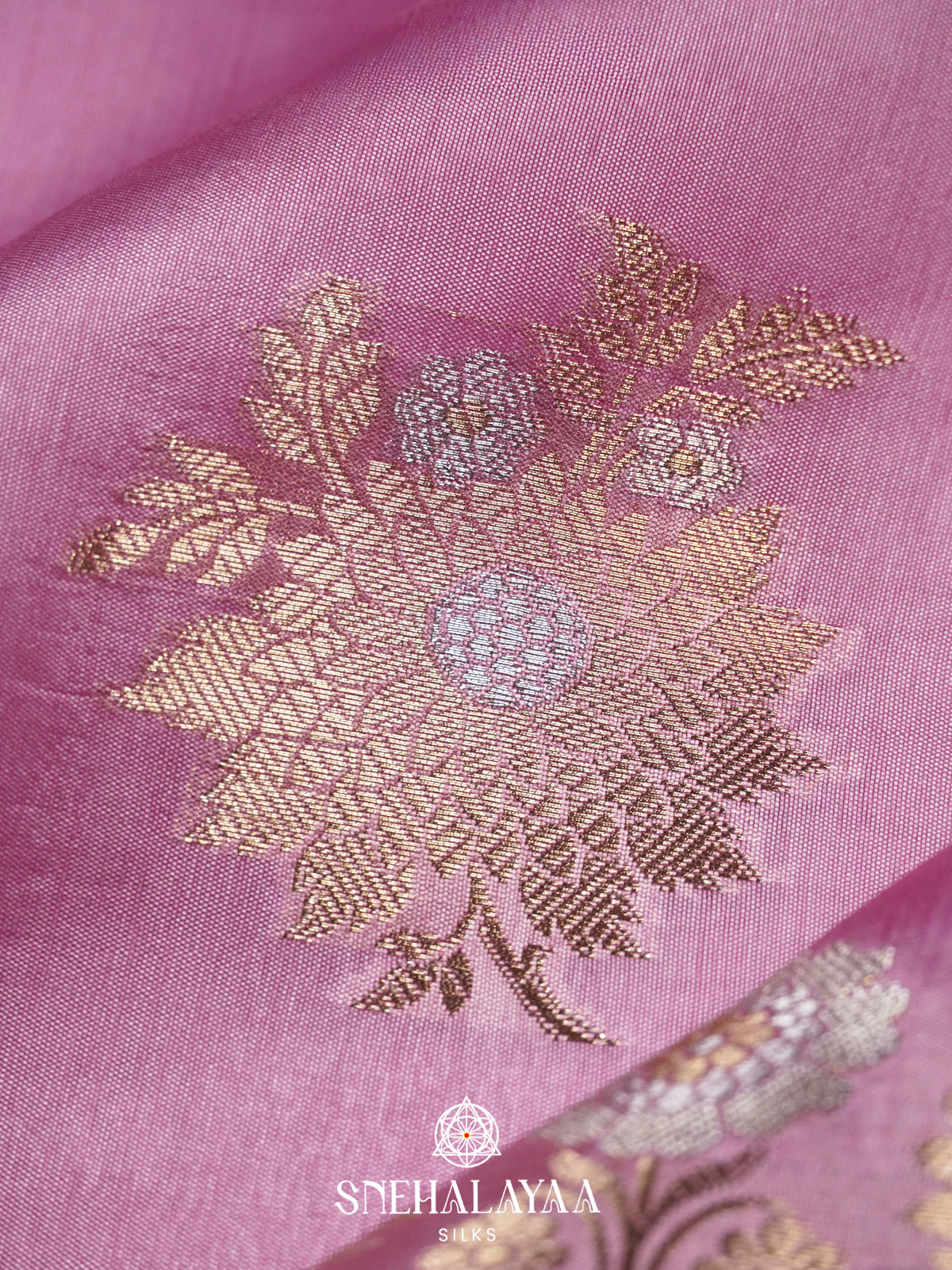 Pink Banaras Raw Silk Saree