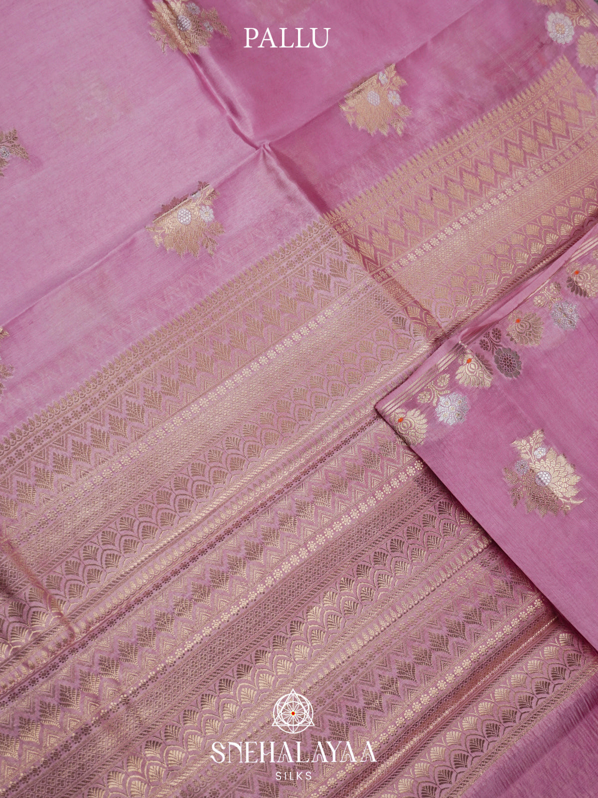 Pink Banaras Raw Silk Saree