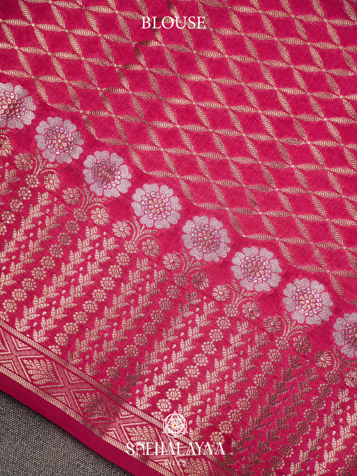 Pink Banaras Raw Silk Saree