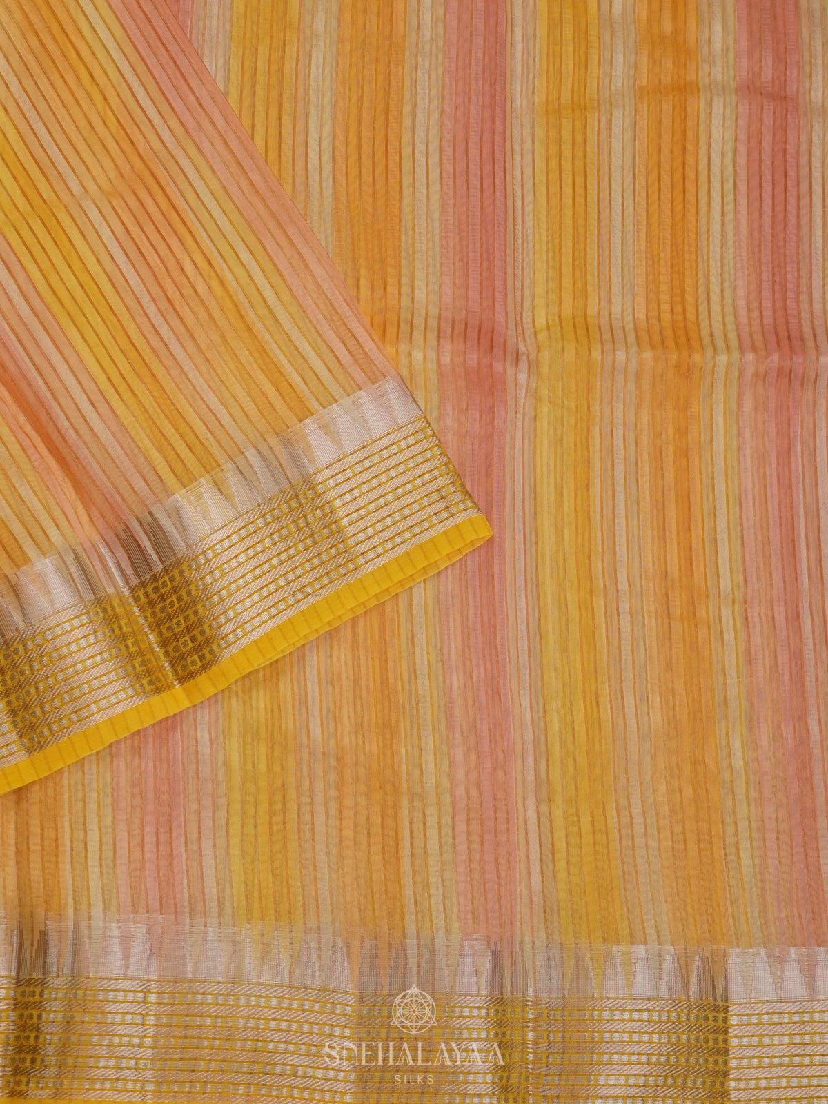 Multicolour Organza Saree